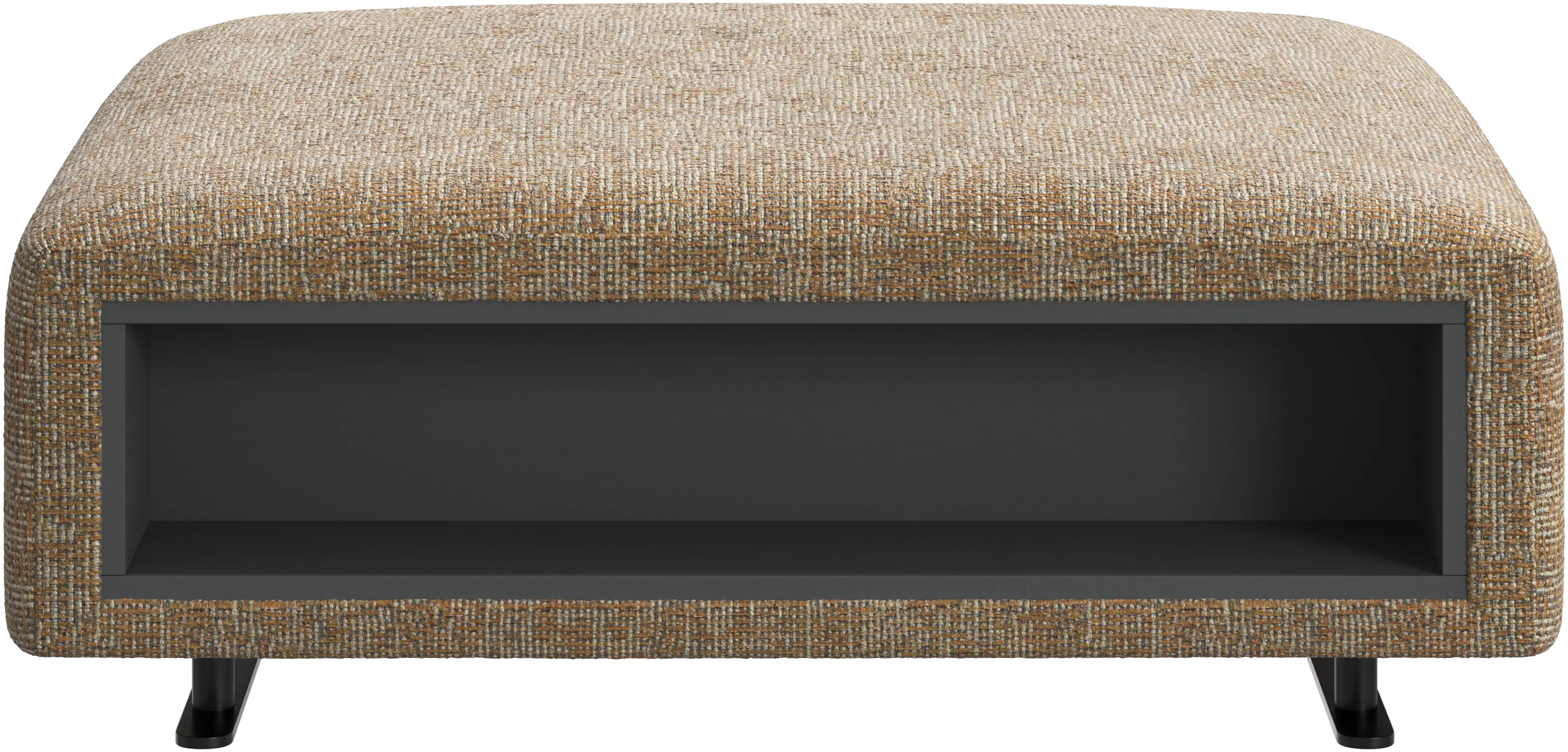 Hampton footstool with storage left and right sides