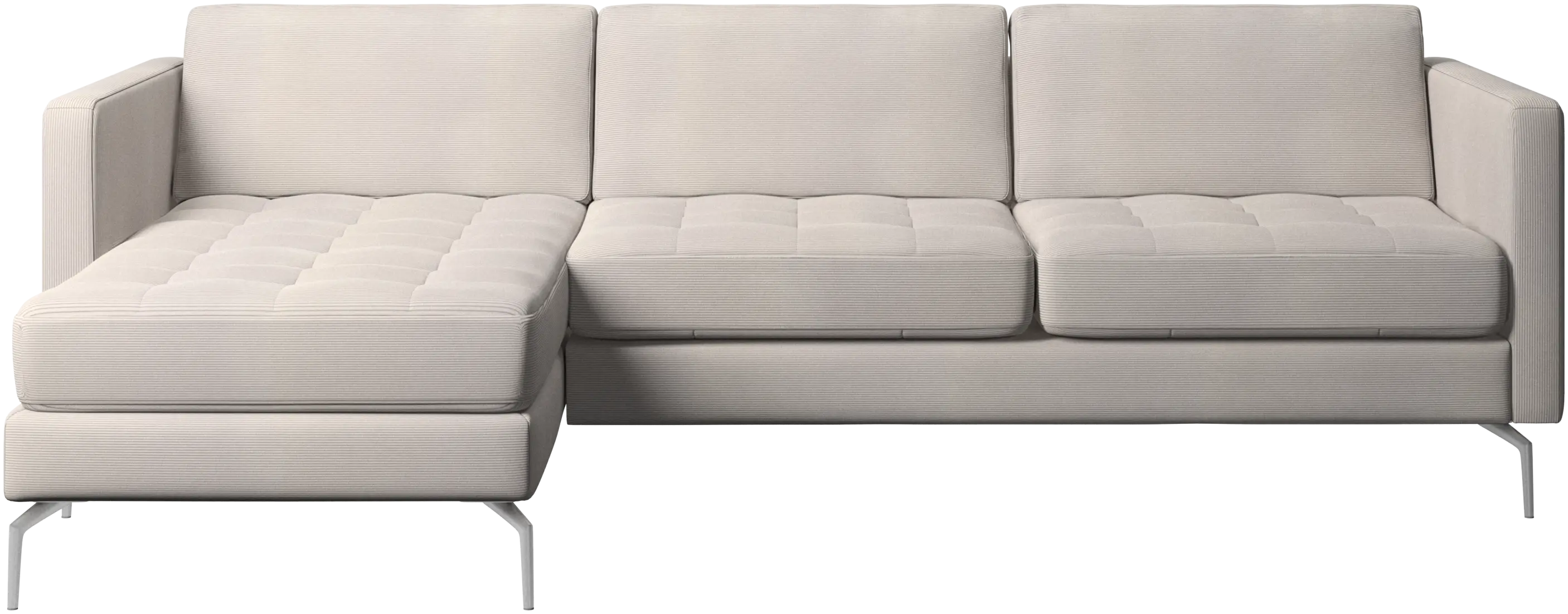 Osaka sofa with resting unit, tufted seat