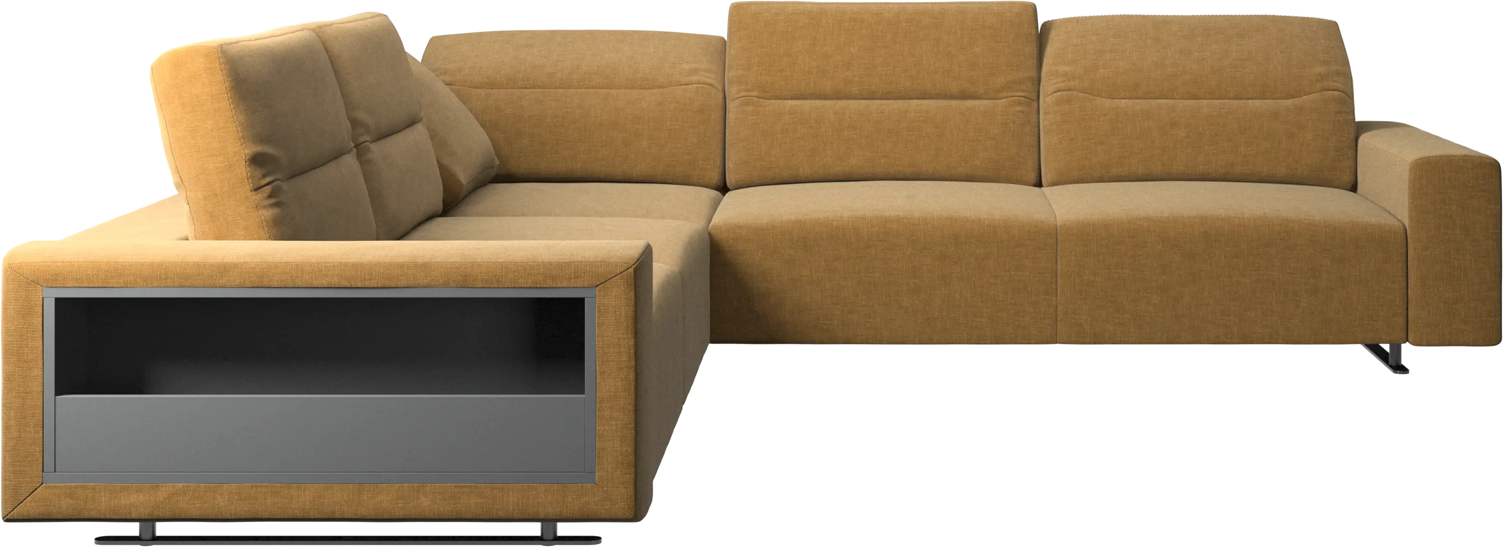 Hampton corner sofa with adjustable back and storage