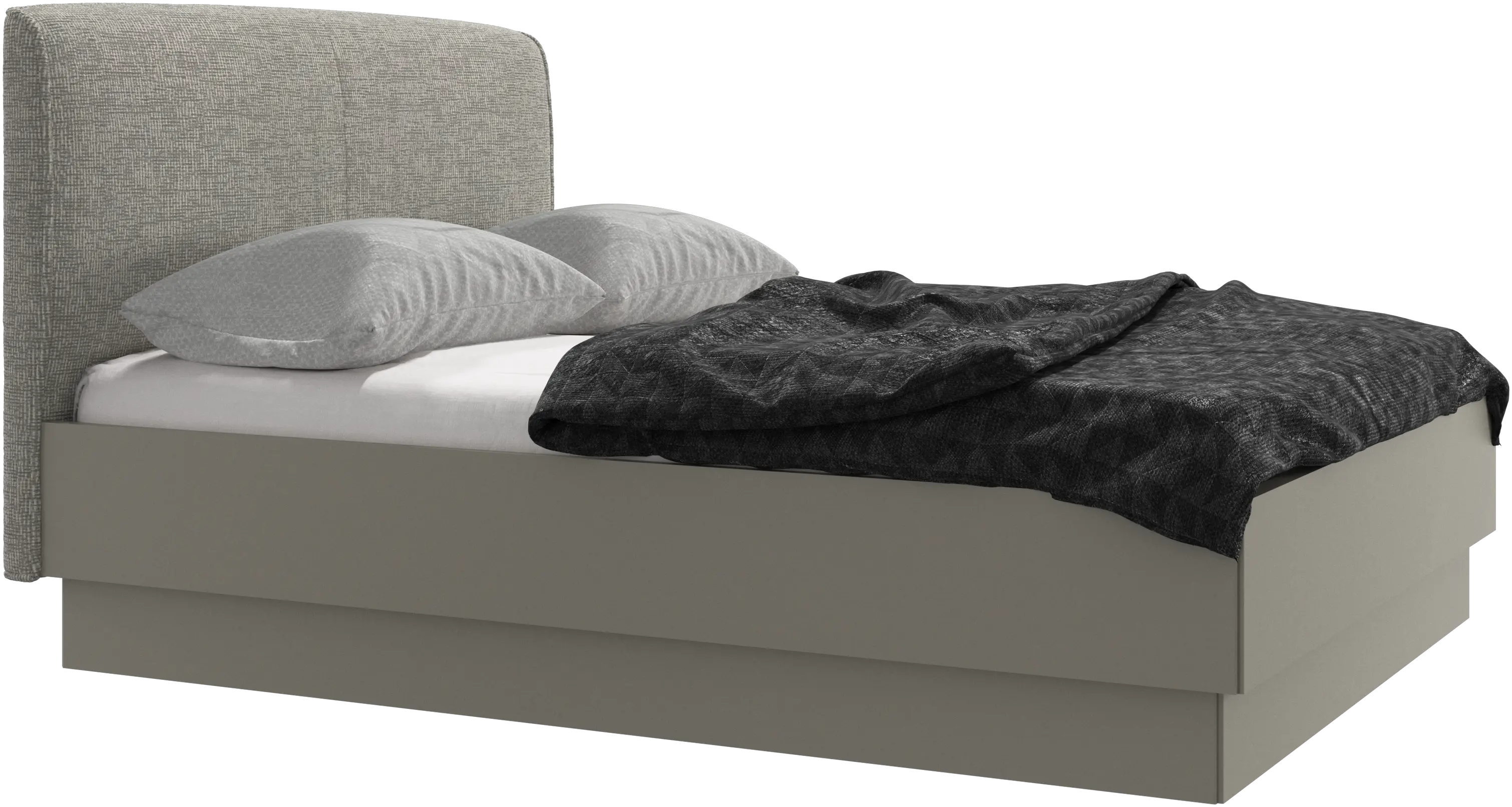 Houston, upholstered bed with storage
