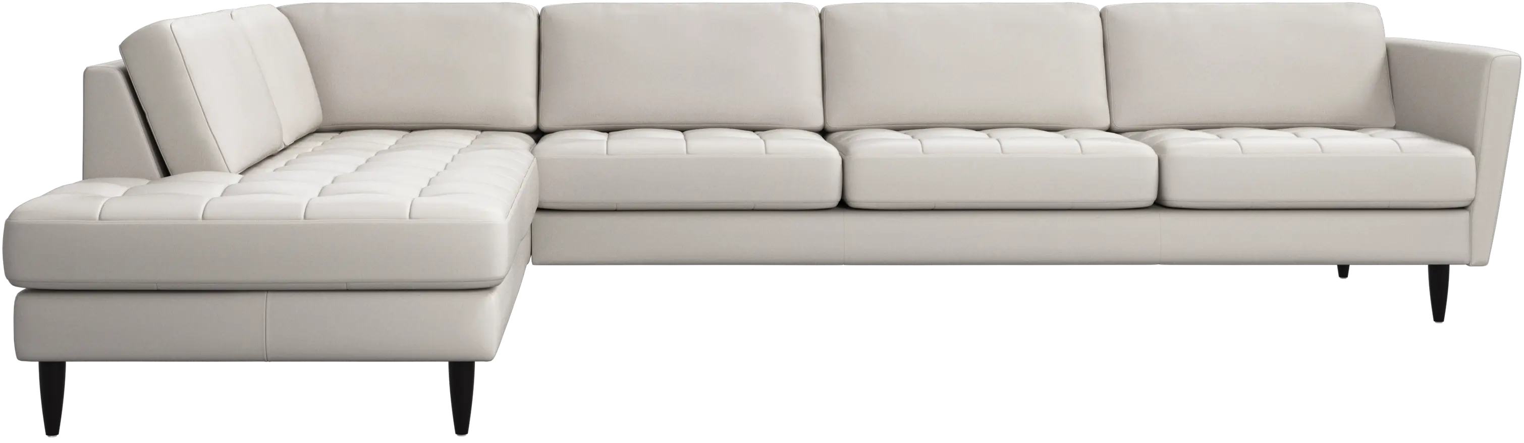Osaka corner sofa with lounging unit, tufted seat