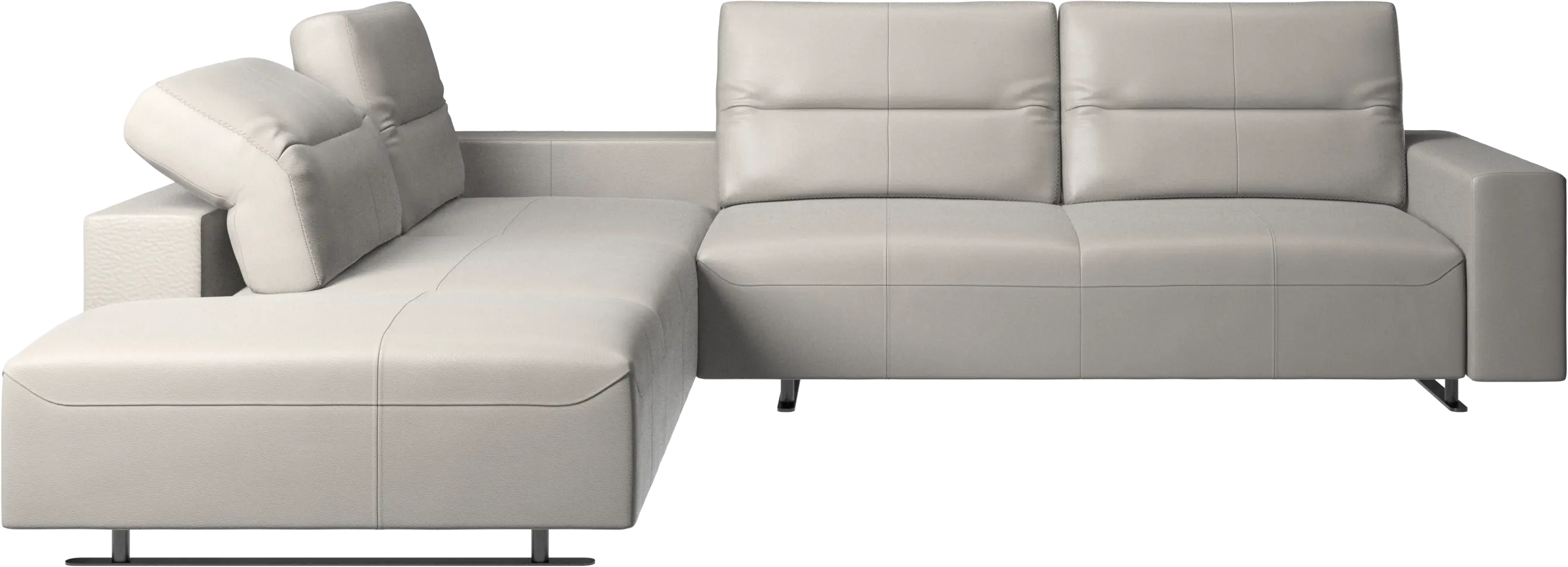 Hampton corner sofa with adjustable back and lounging unit