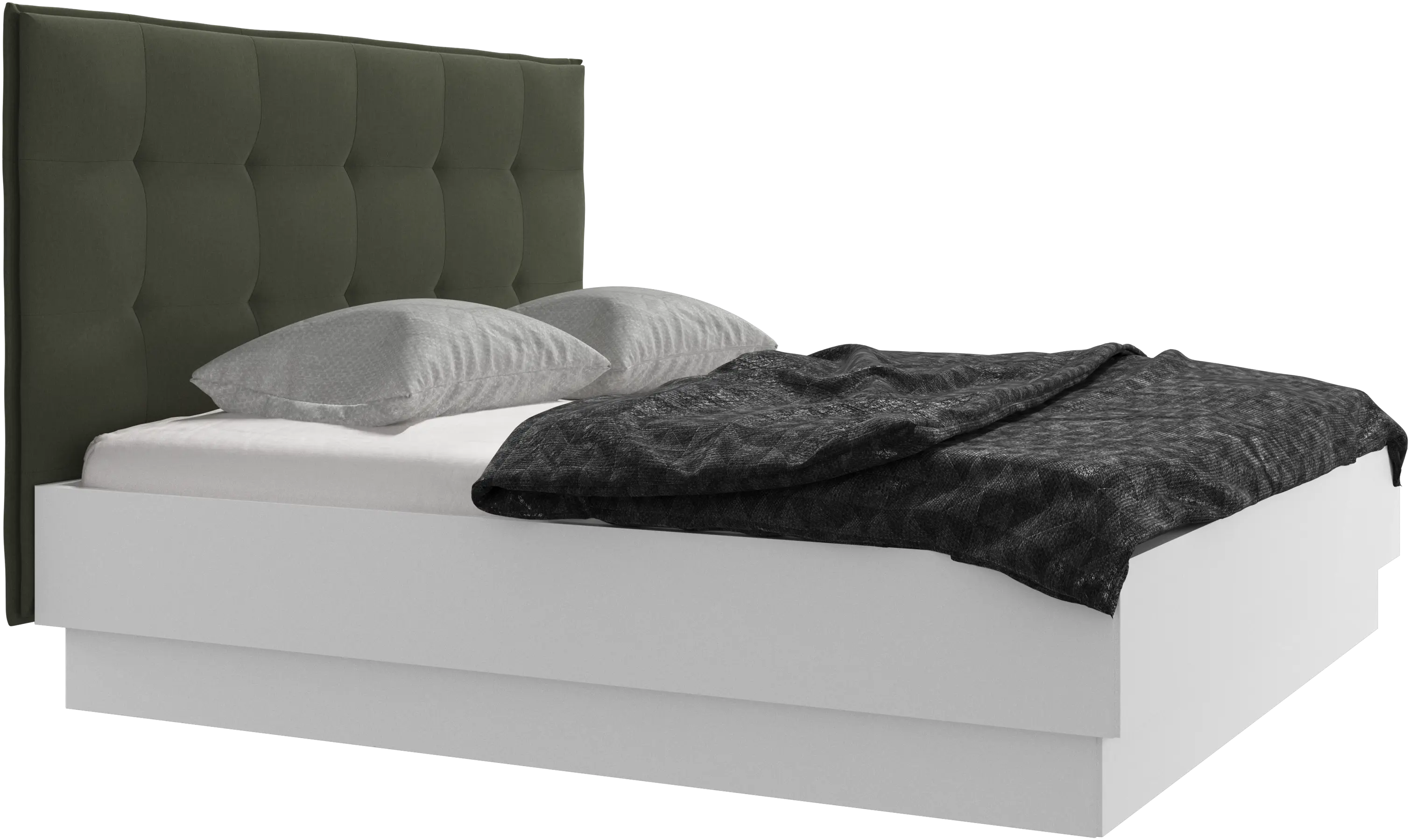 Lugano storage bed with lift-up frame and slats, excl. mattress