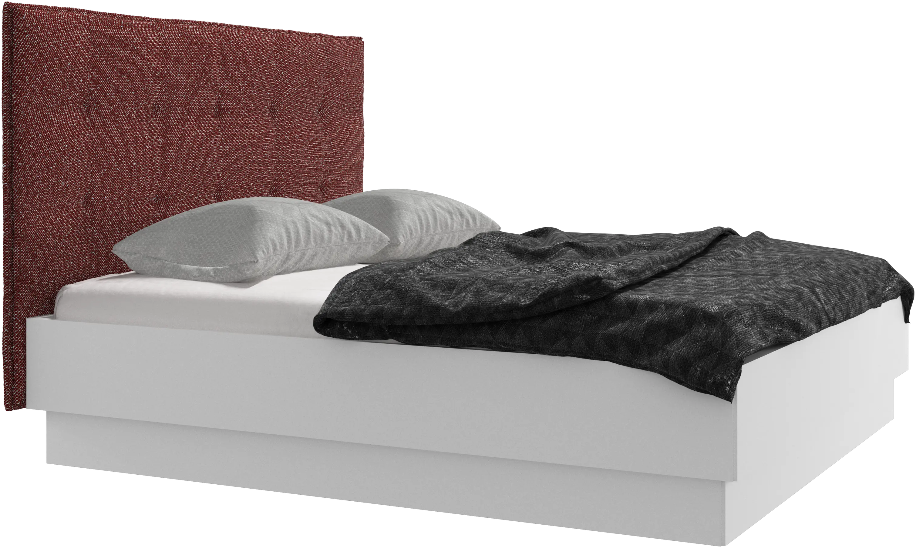 Lugano storage bed with lift-up frame and slats, excl. mattress