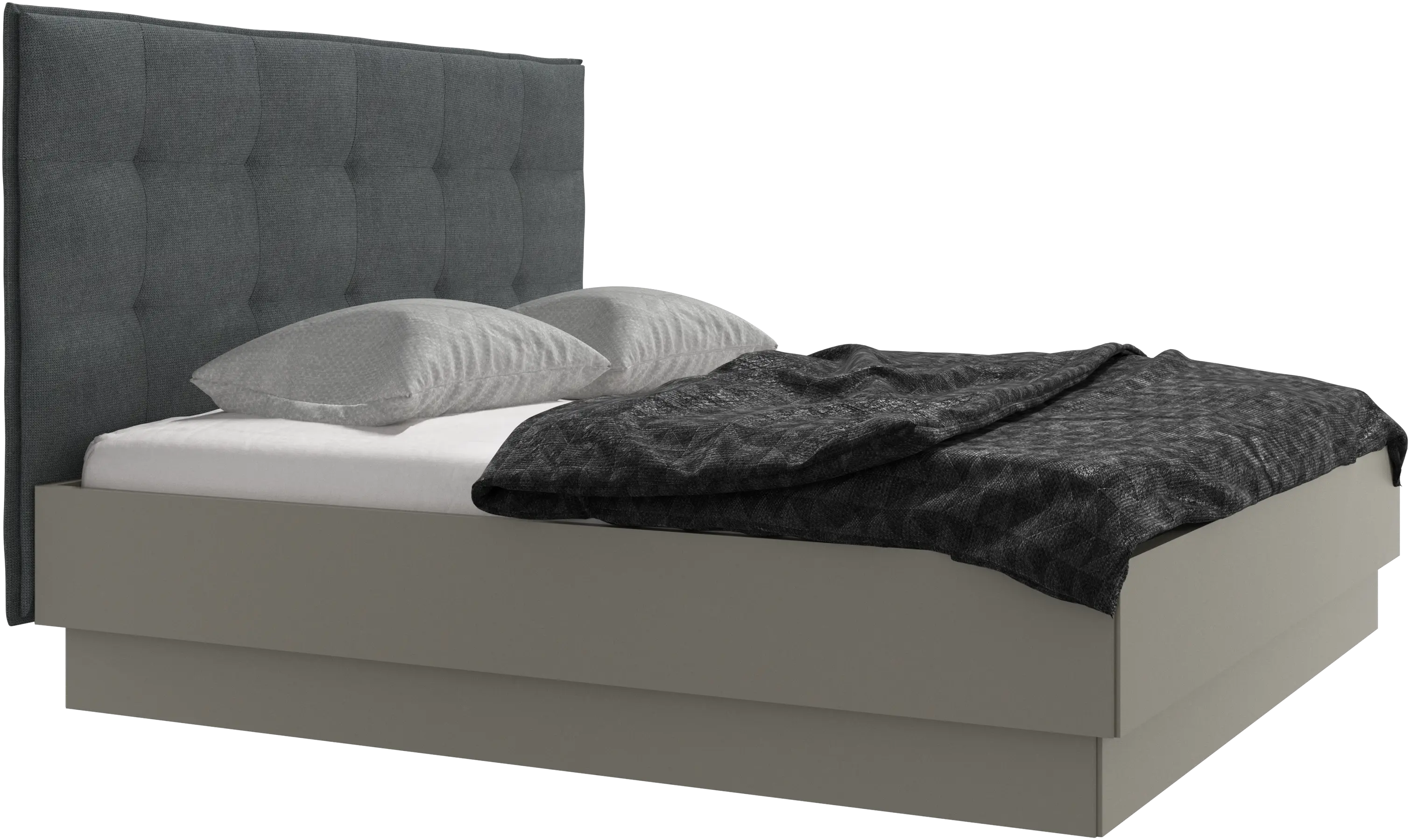 Lugano storage bed with lift-up frame and slats, excl. mattress