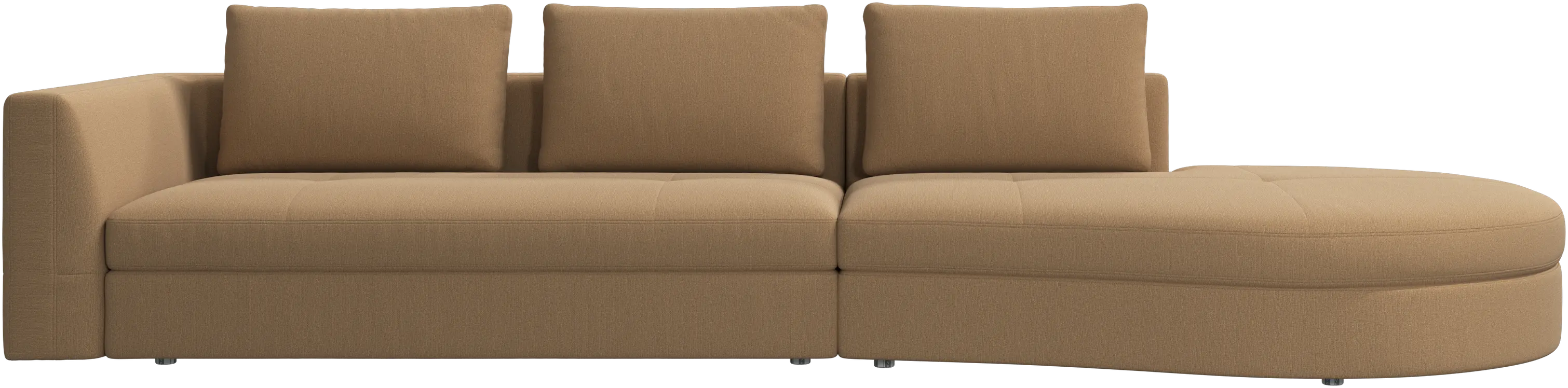 Bergamo sofa with round lounging unit,right
