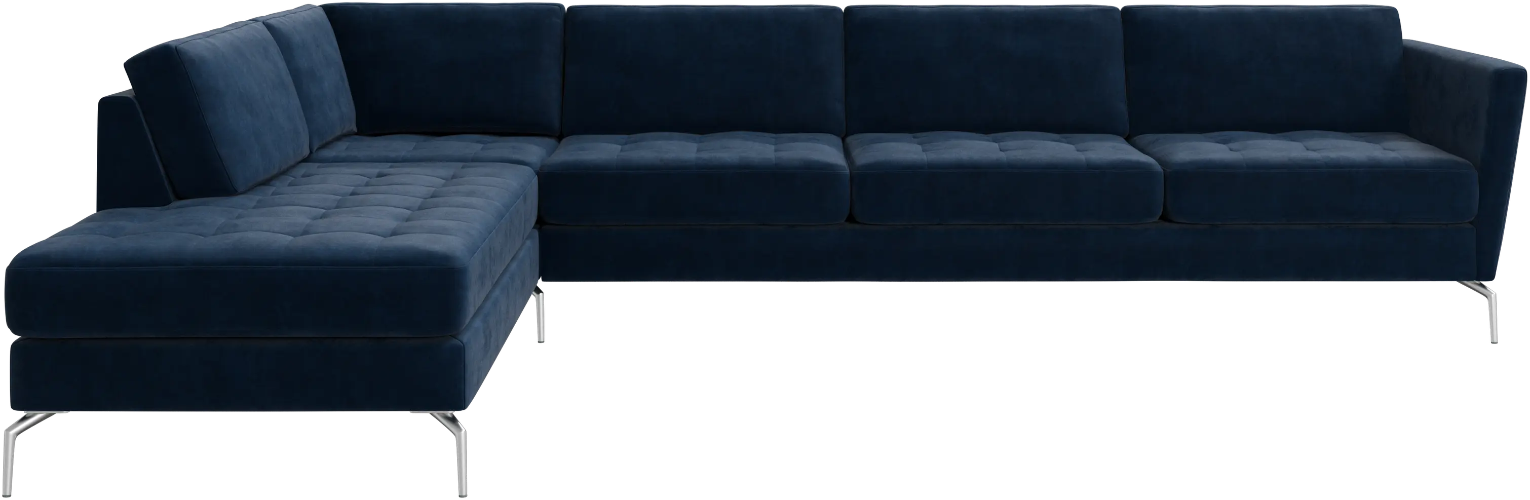 Osaka corner sofa with lounging unit, tufted seat