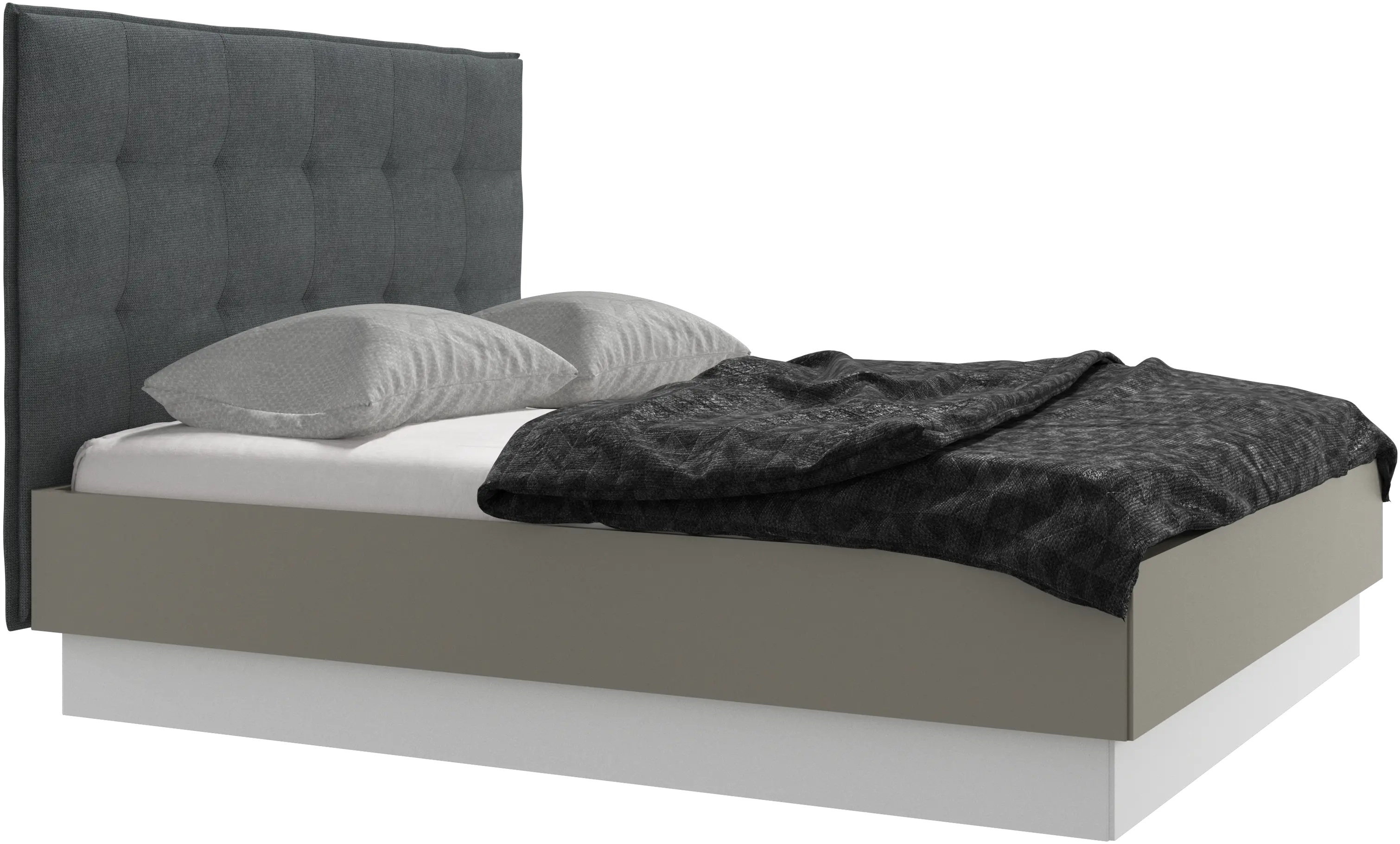 Lugano storage bed with lift-up frame and slats, excl. mattress