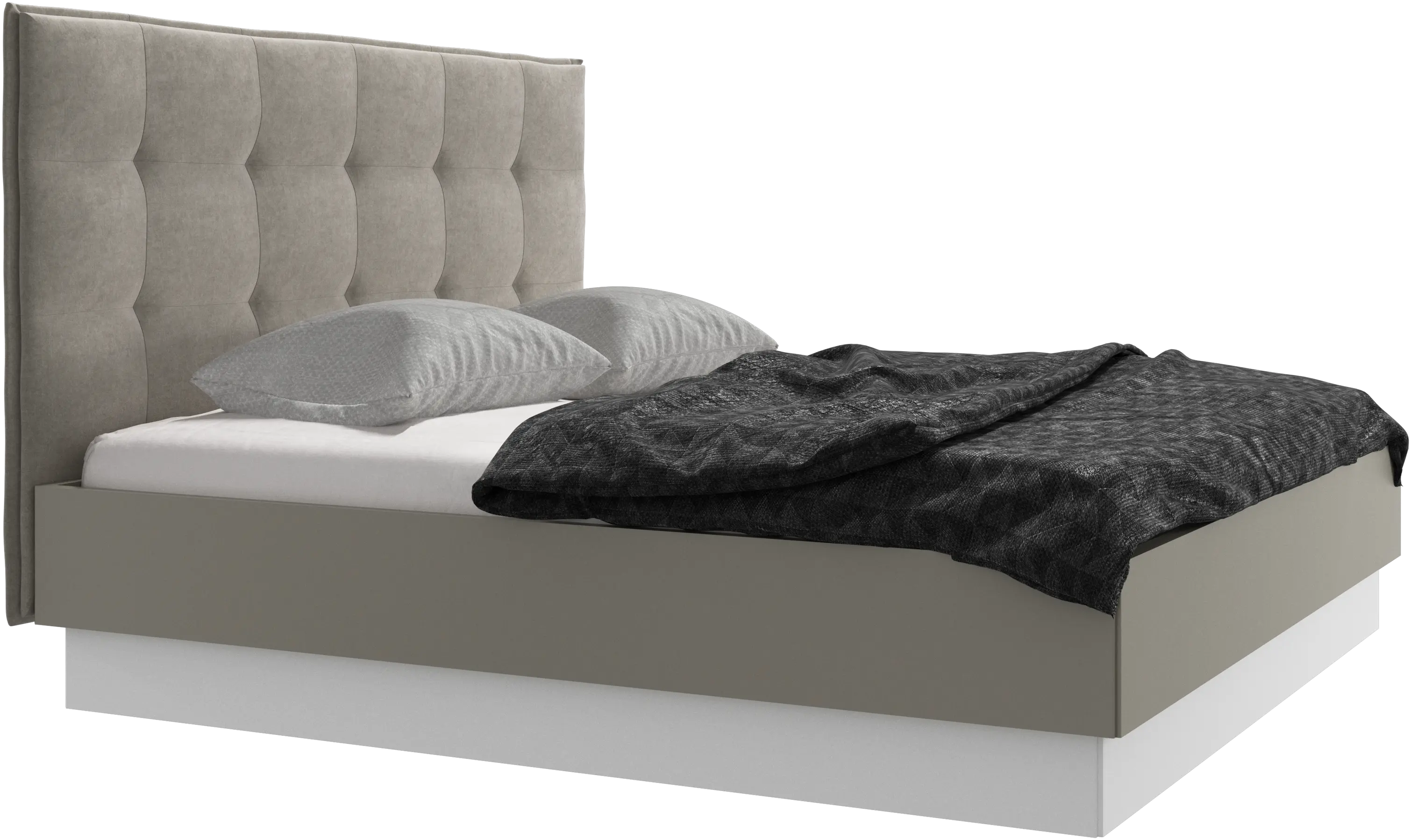 Lugano storage bed with lift-up frame and slats, excl. mattress