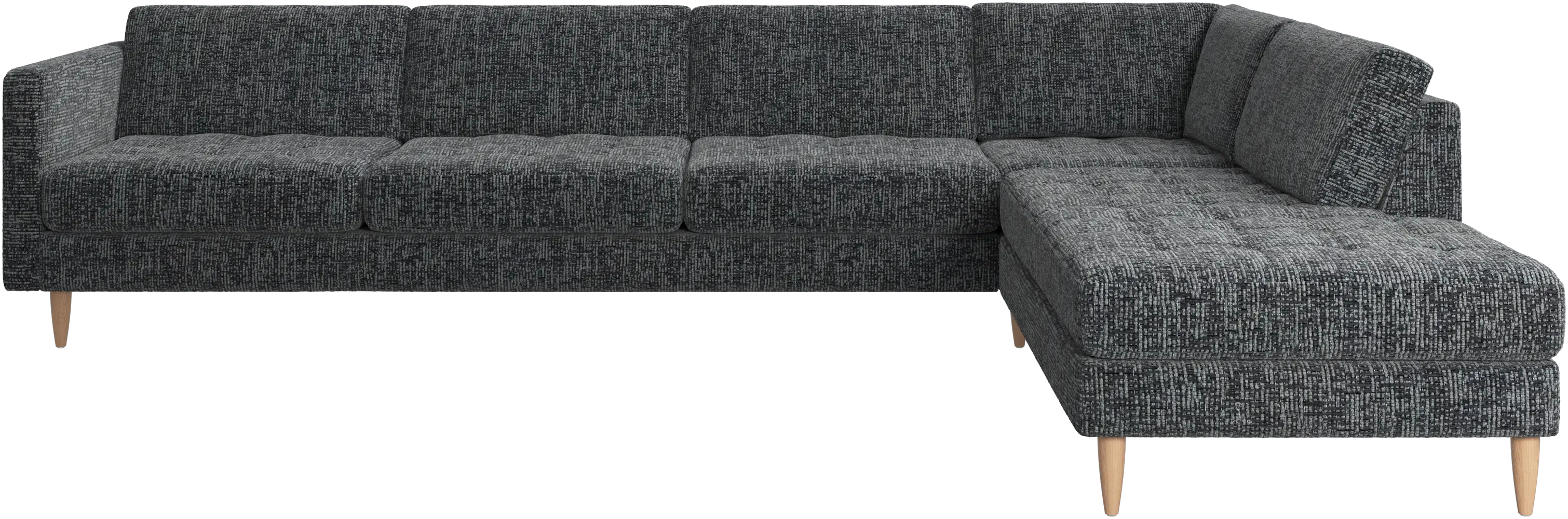 Osaka corner sofa with lounging unit, tufted seat