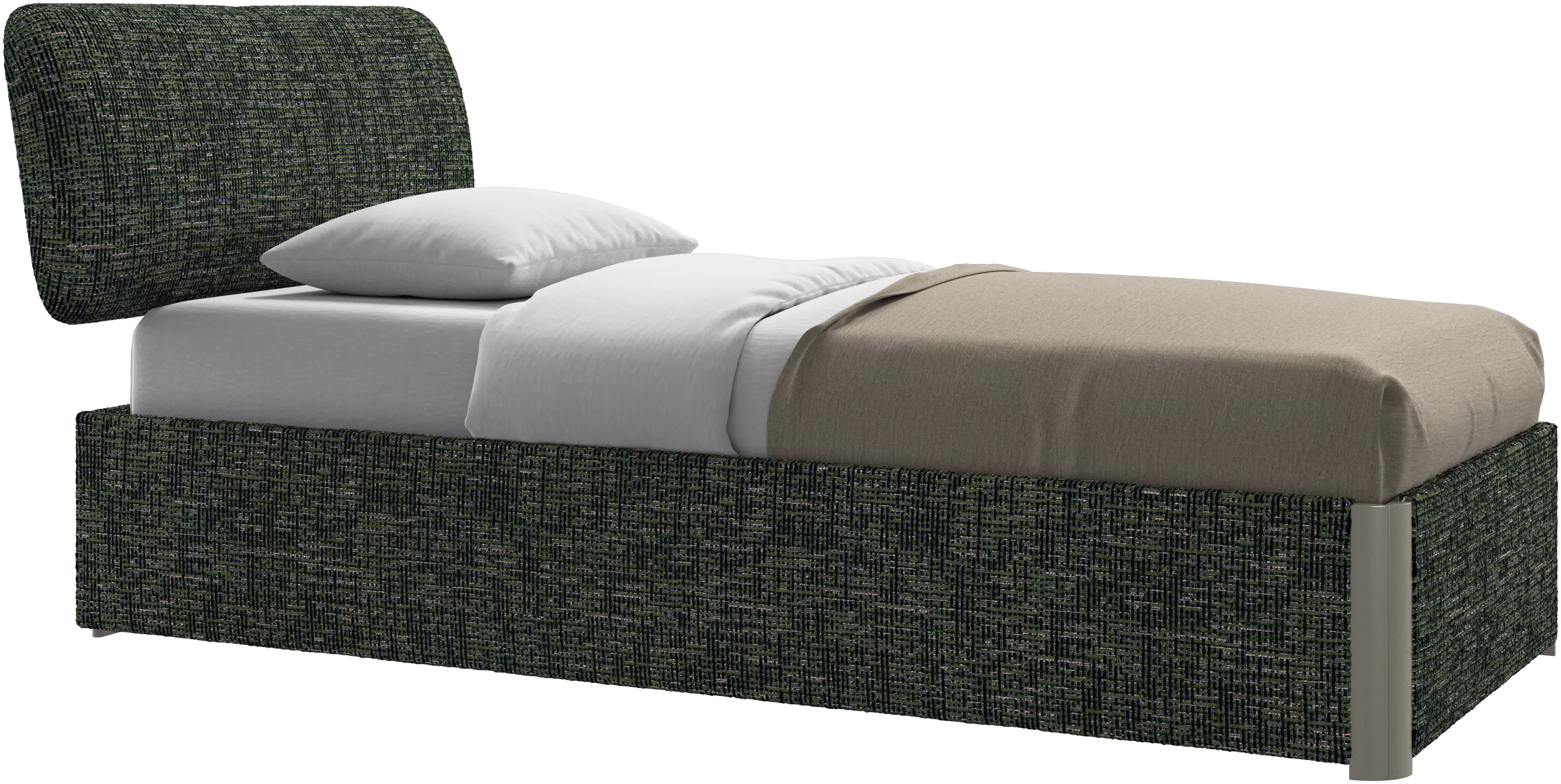 Element bed, bed-mounted headboard, with slats, excl. mattress