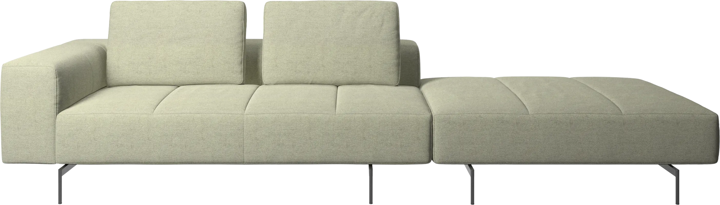 Amsterdam sofa with footstool on right side