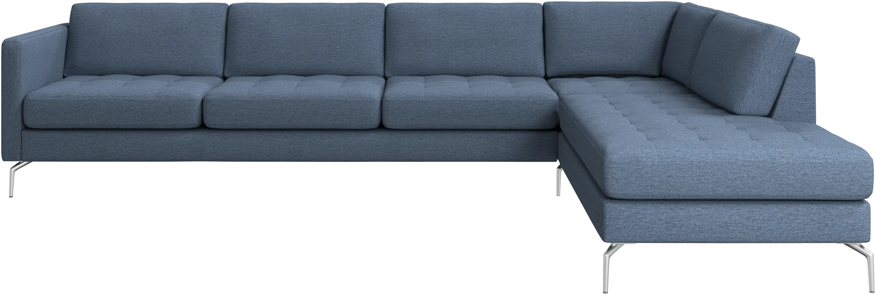 Osaka corner sofa with lounging unit, tufted seat