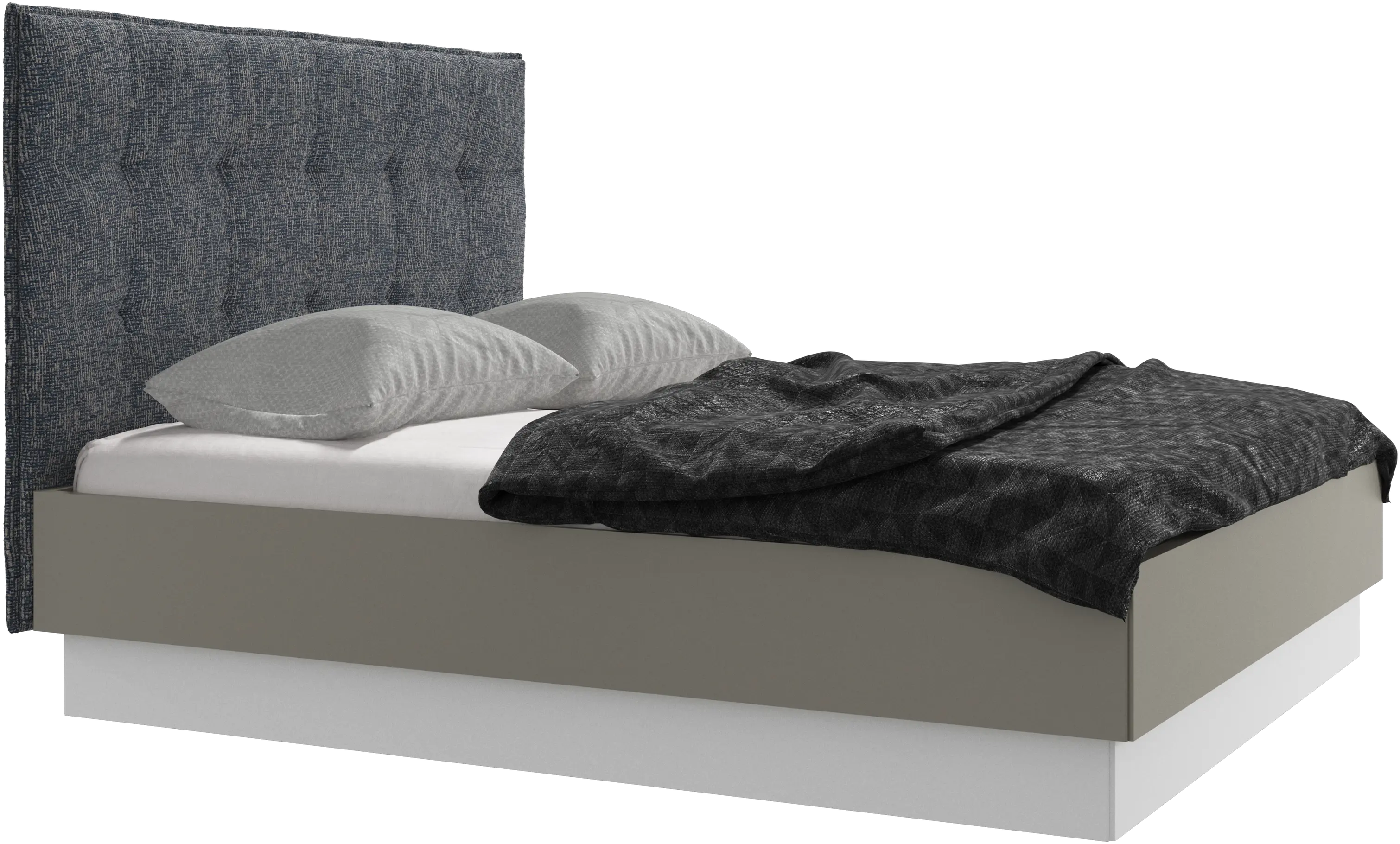 Lugano storage bed with lift-up frame and slats, excl. mattress