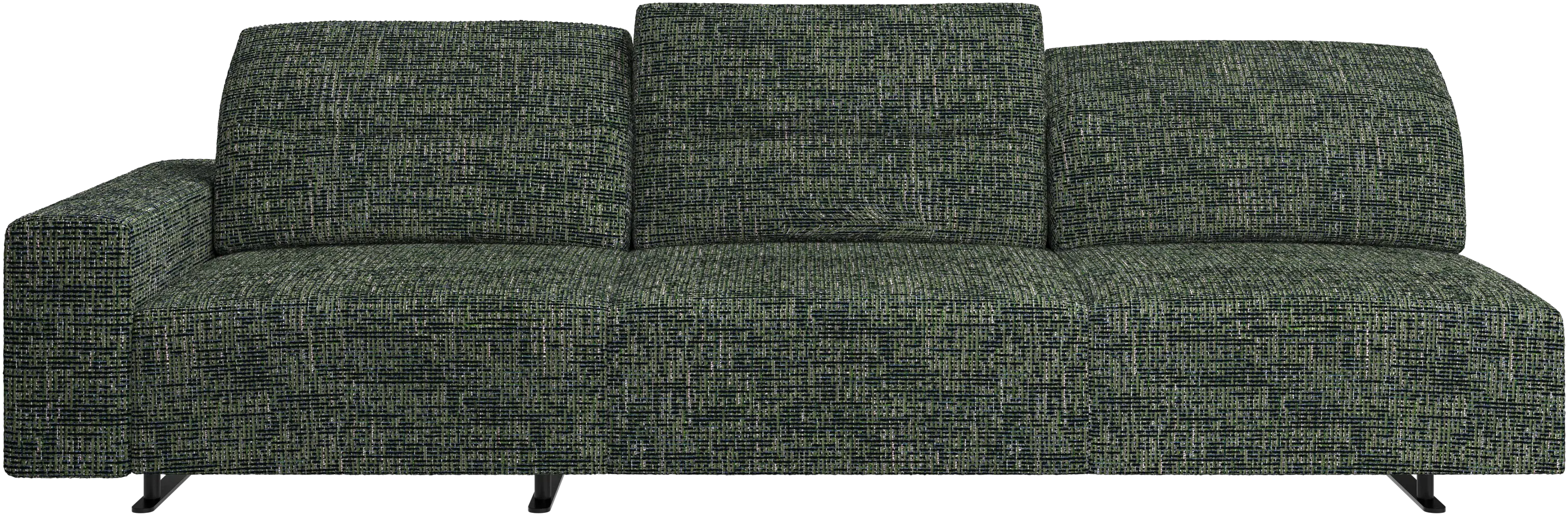 Hampton sofa with adjustable back and storage on the left side