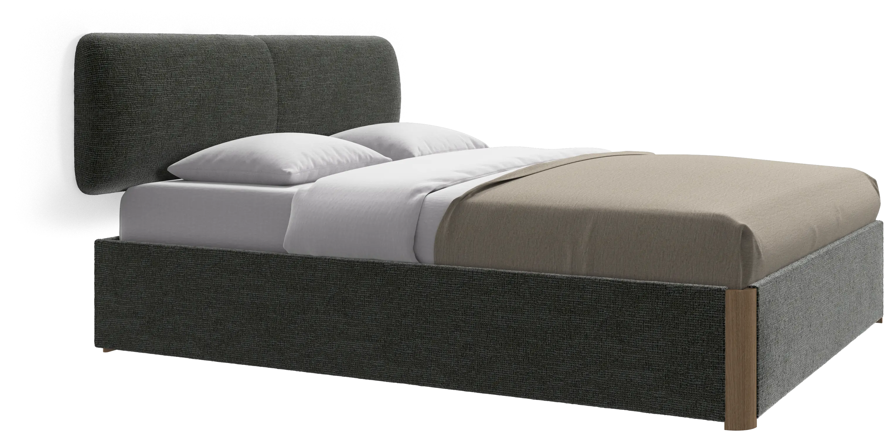 Element bed, wall-mounted headboard, with slats, excl. mattress