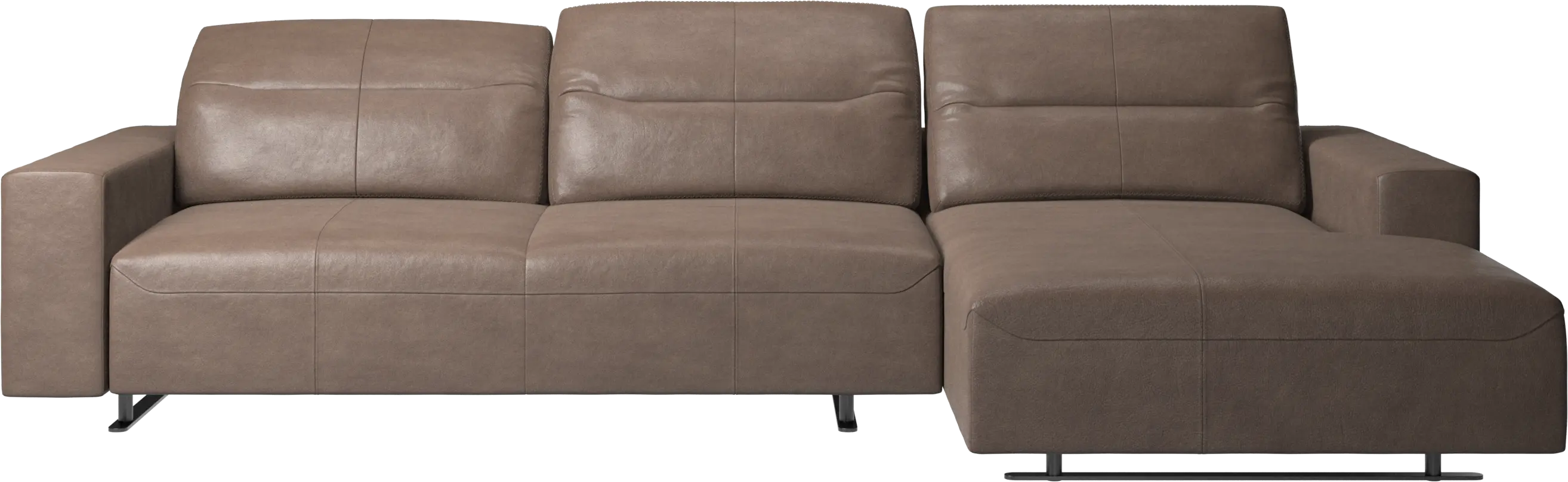 Hampton sofa with adjustable back, resting unit and storage both sides