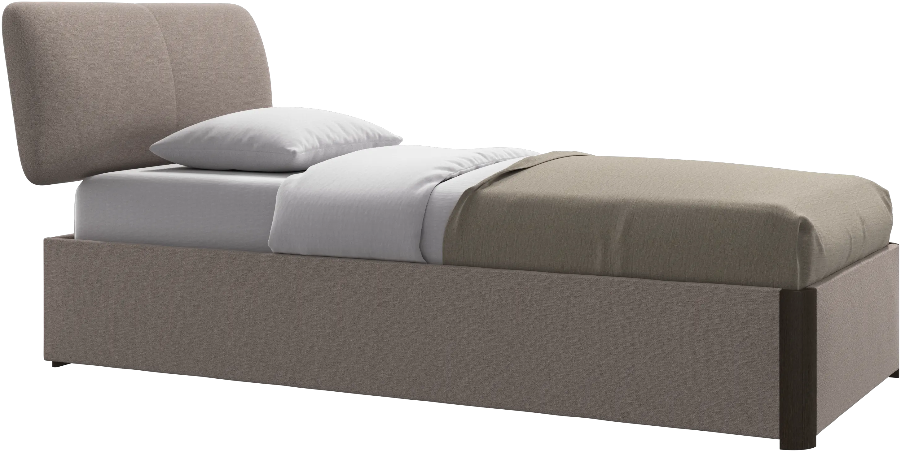 Element lit, tête de lit fixée au lit, avec lattes, excl. matelas