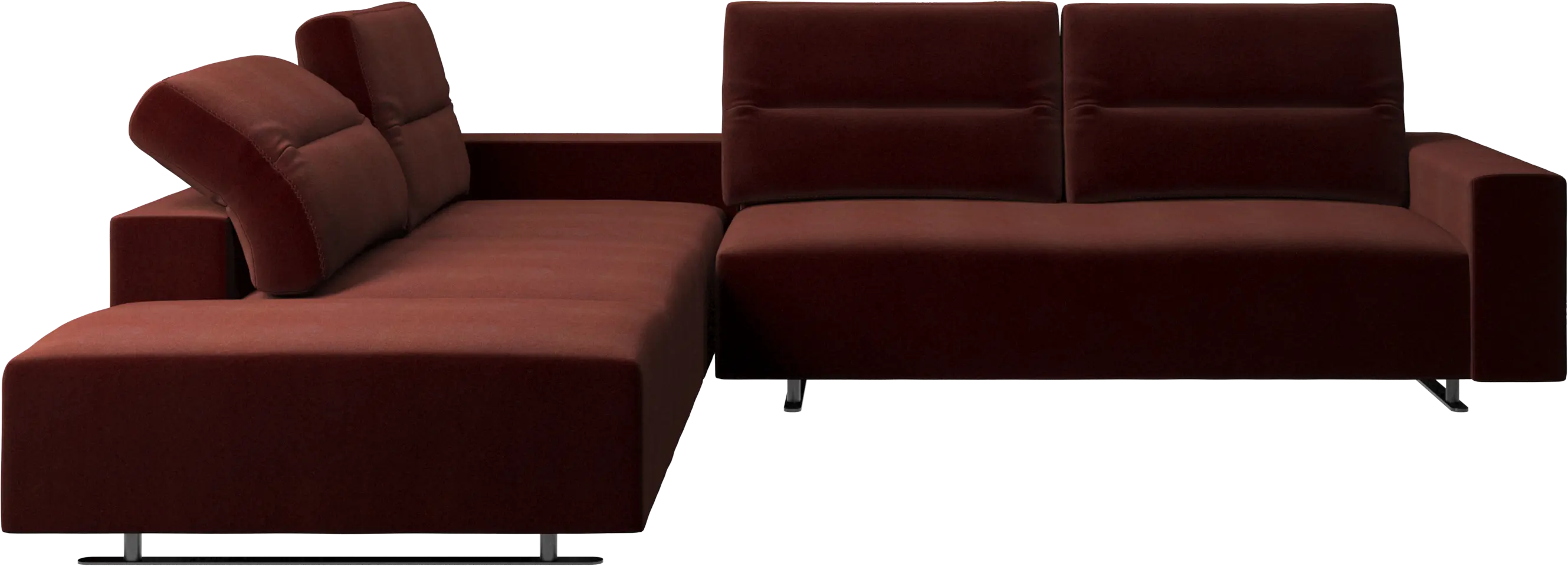Hampton corner sofa with adjustable back and lounging unit