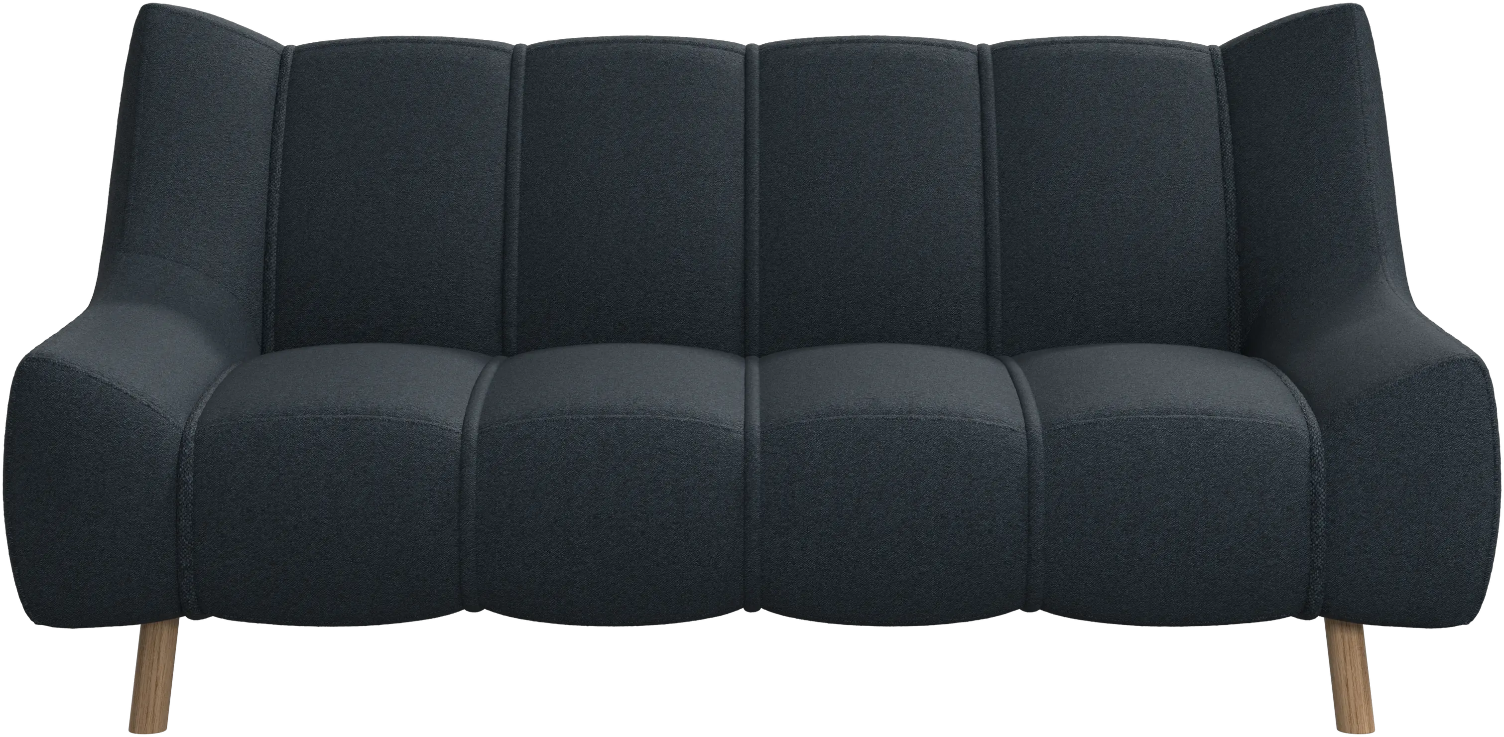 Canapé 2 places Nawabari, jambe en bois