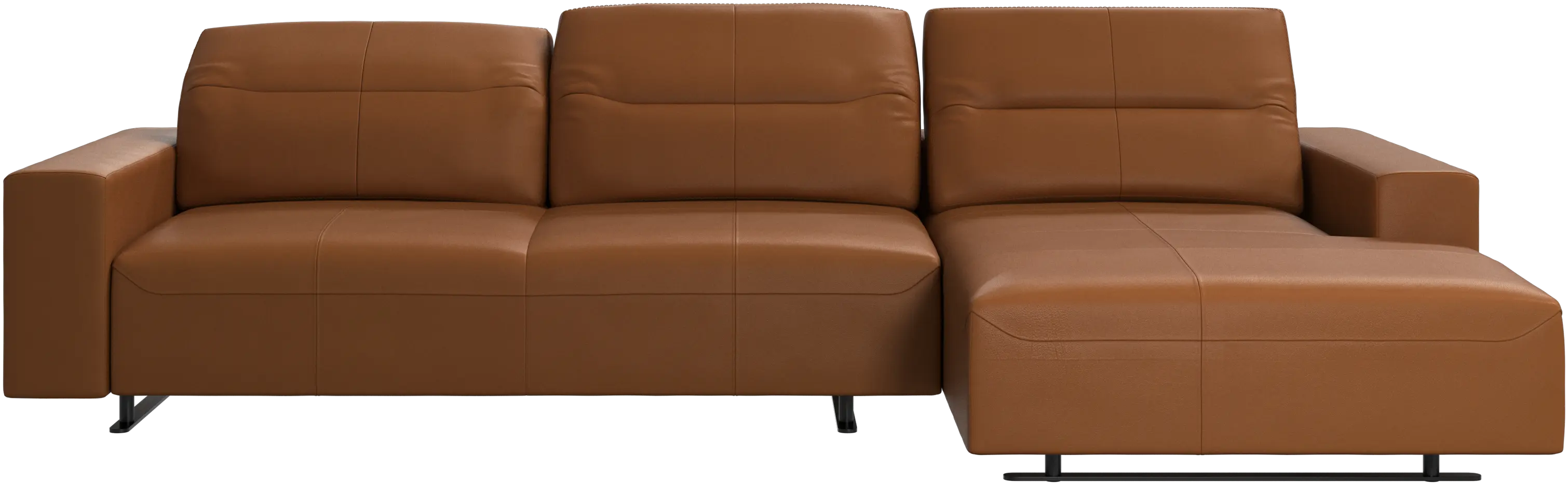 Hampton sofa with adjustable back, resting unit and storage right side