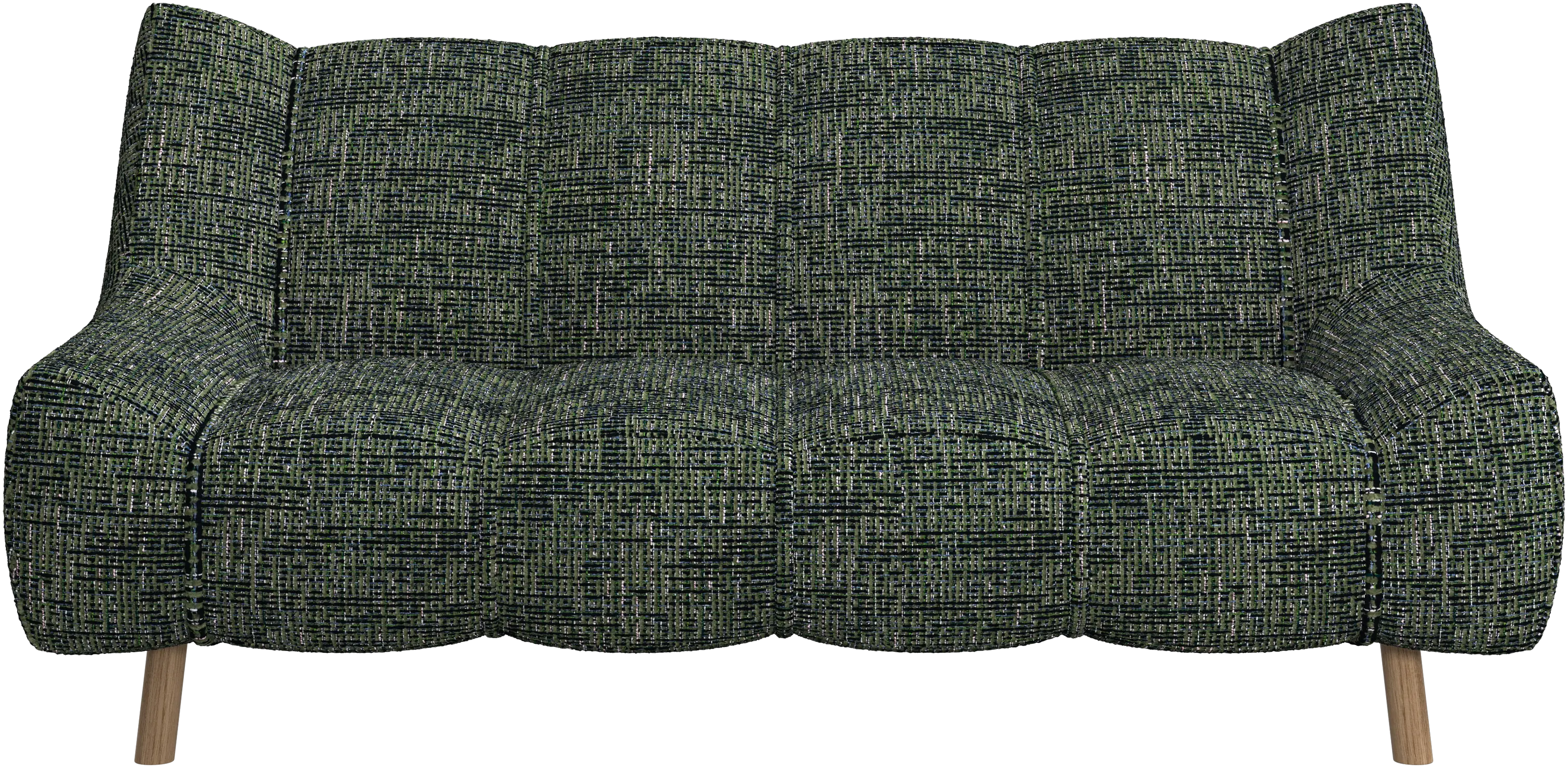 Canapé 2 places Nawabari, jambe en bois