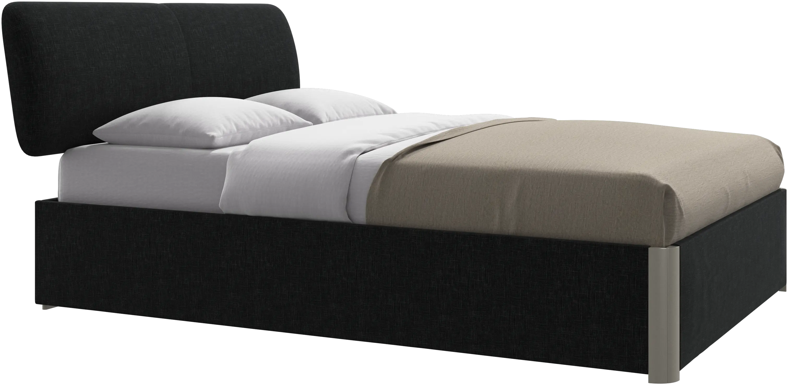 Element cama, cabecero montado en la cama, con láminas, excl. colchón