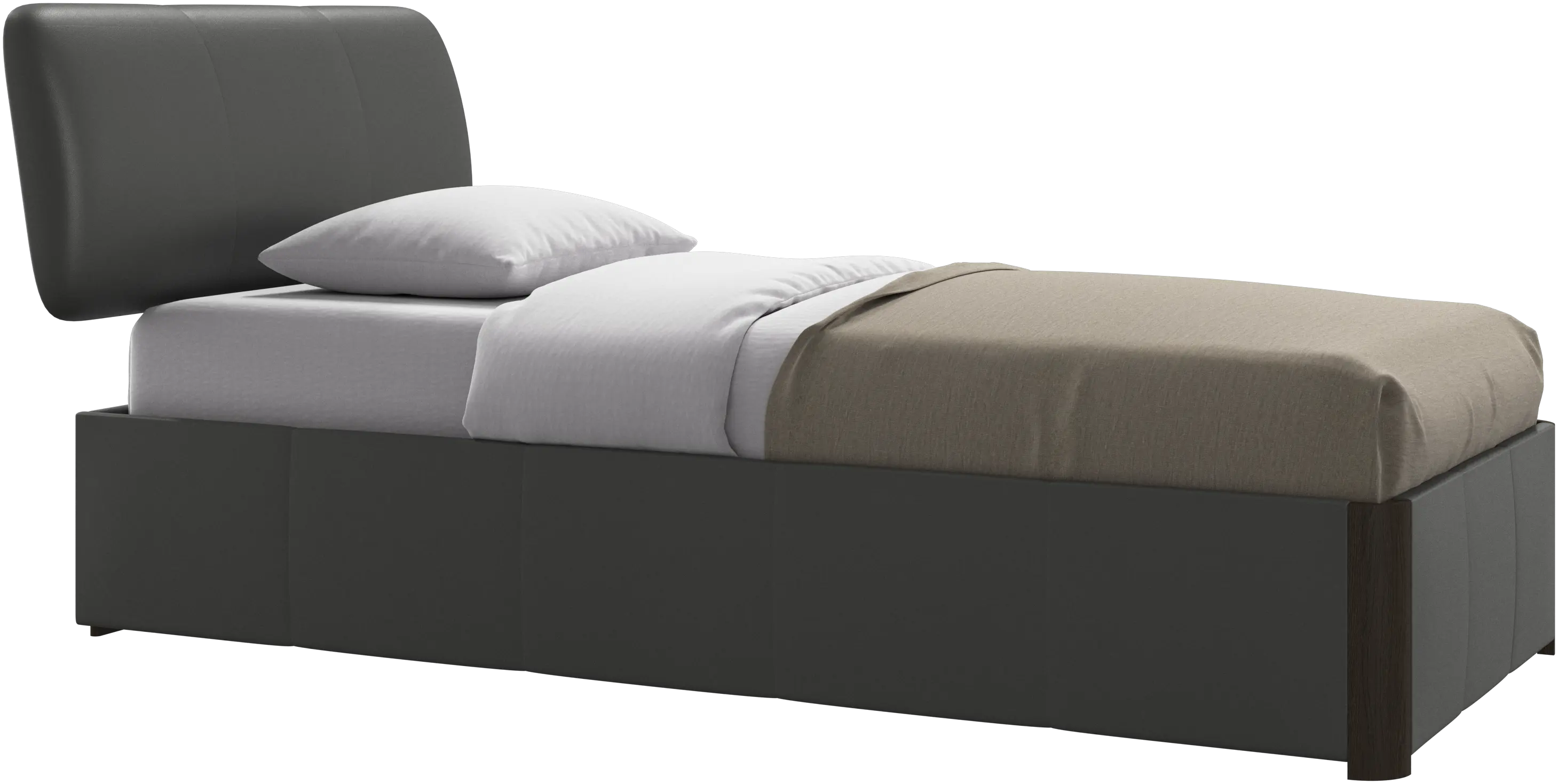 Element cama, cabecero montado en la cama, con láminas y solución de almacenamiento, excl. colchón