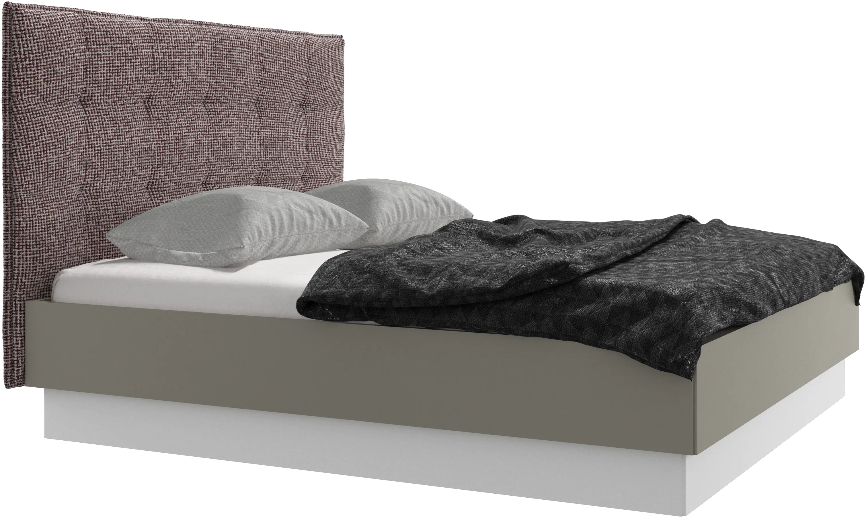 Lugano storage bed with lift-up frame and slats, excl. mattress