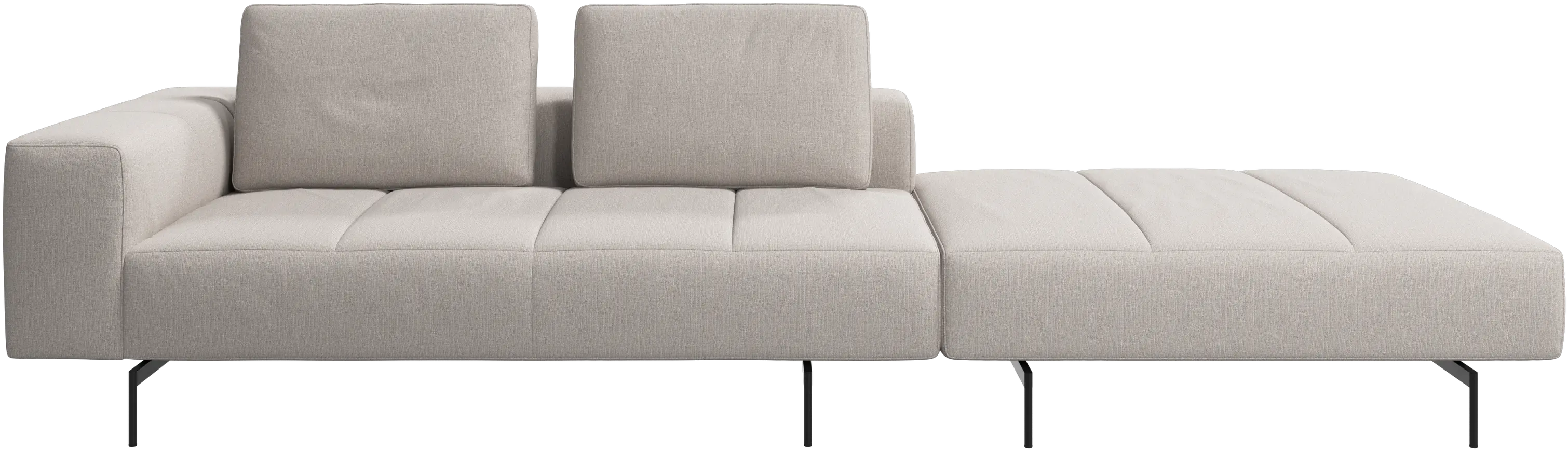 Amsterdam sofa with footstool on right side