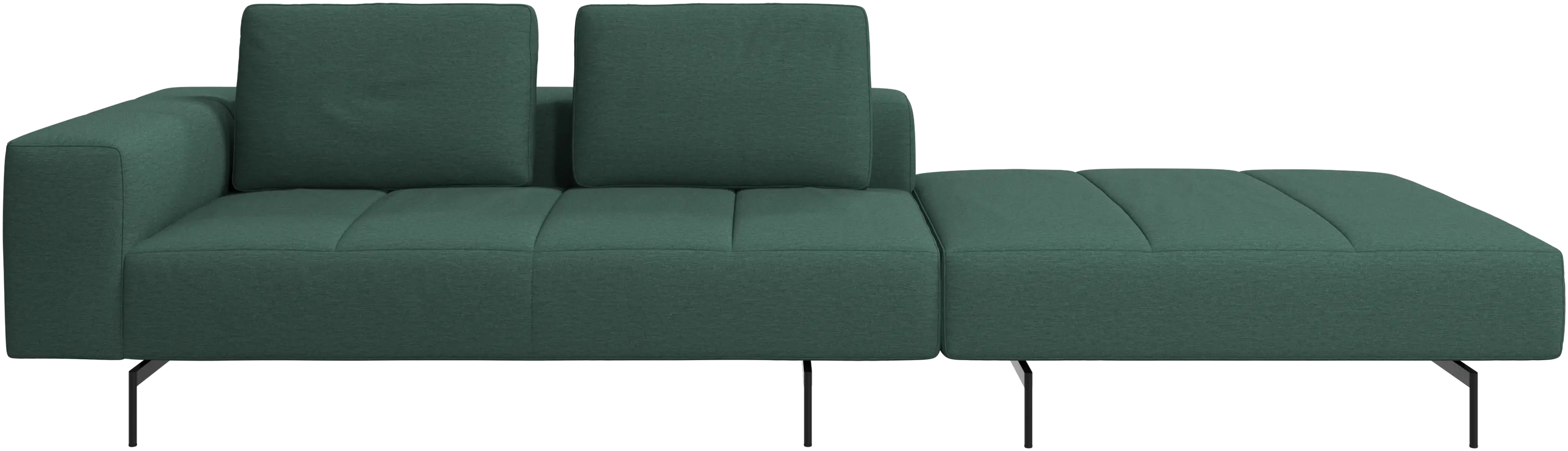 Amsterdam sofa with footstool on right side