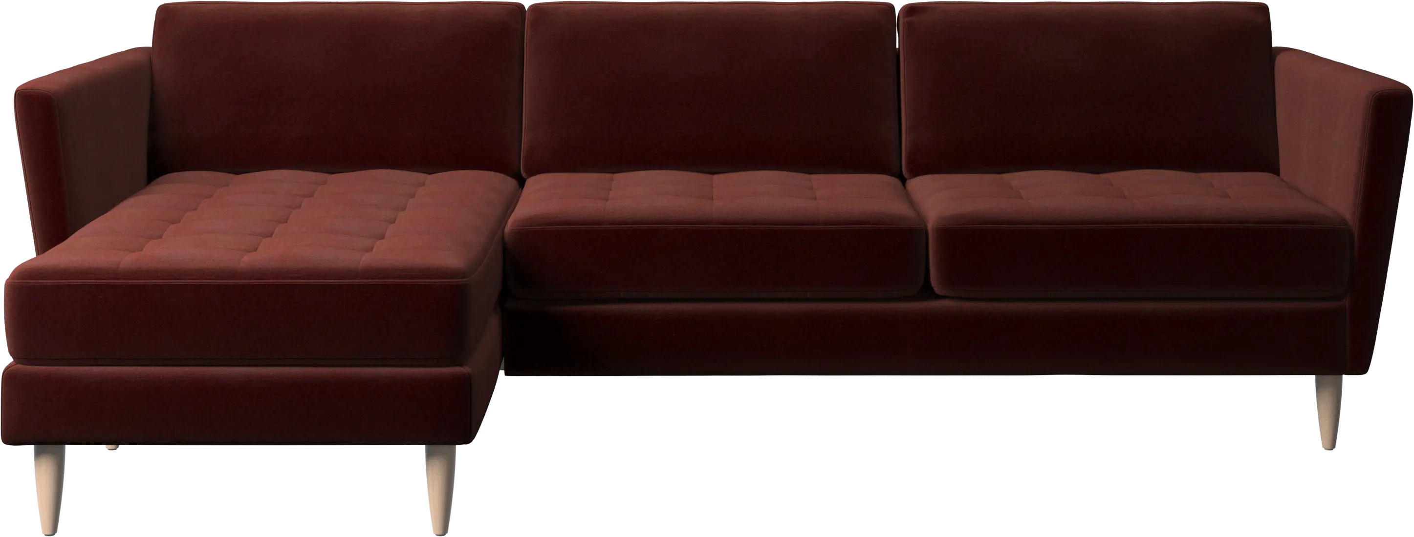 Osaka sofa with resting unit, tufted seat