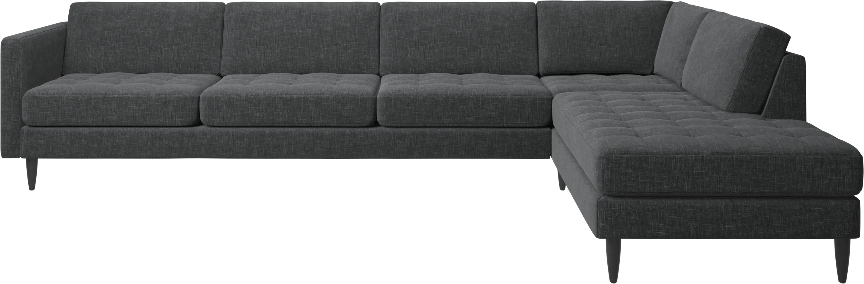 Osaka corner sofa with lounging unit, tufted seat