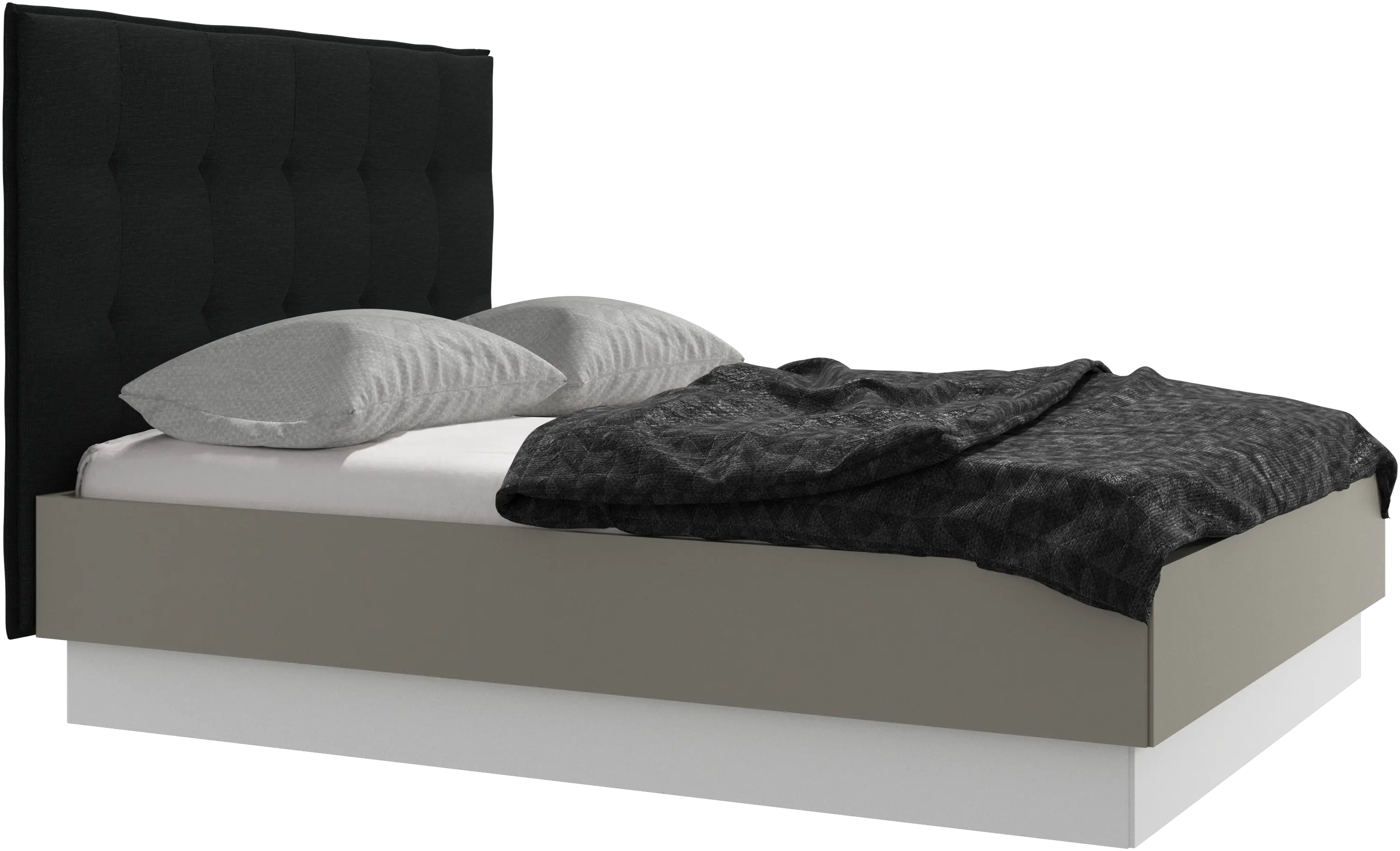 Lugano storage bed with lift-up frame and slats, excl. mattress