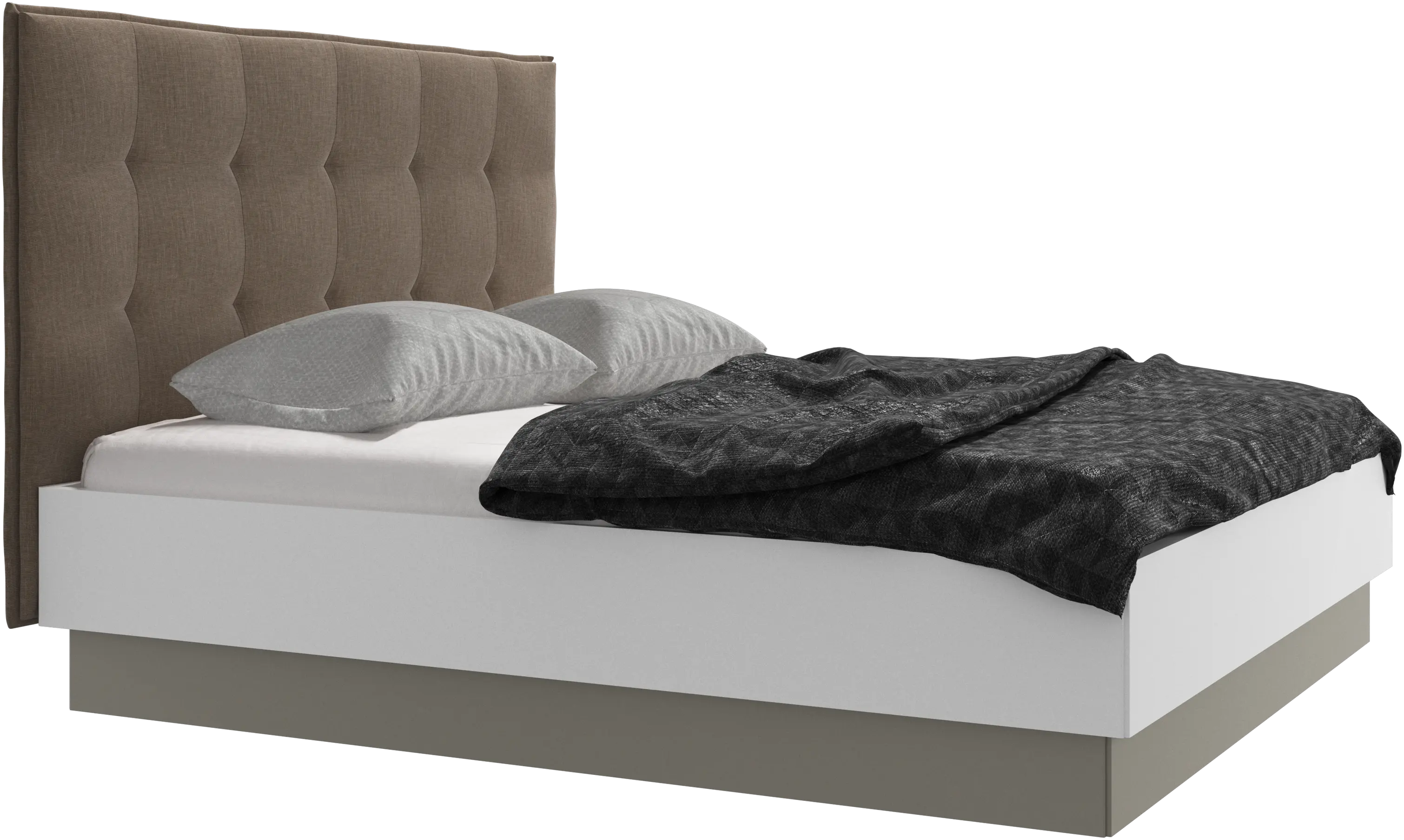 Lugano storage bed with lift-up frame and slats, excl. mattress