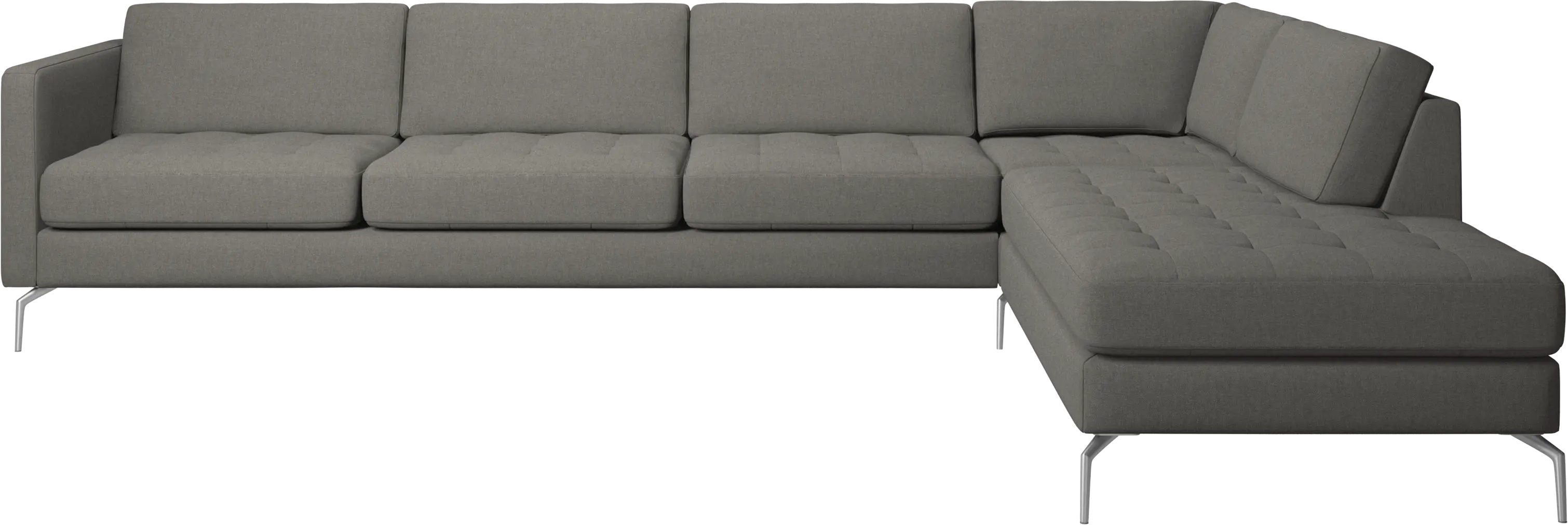 Osaka corner sofa with lounging unit, tufted seat