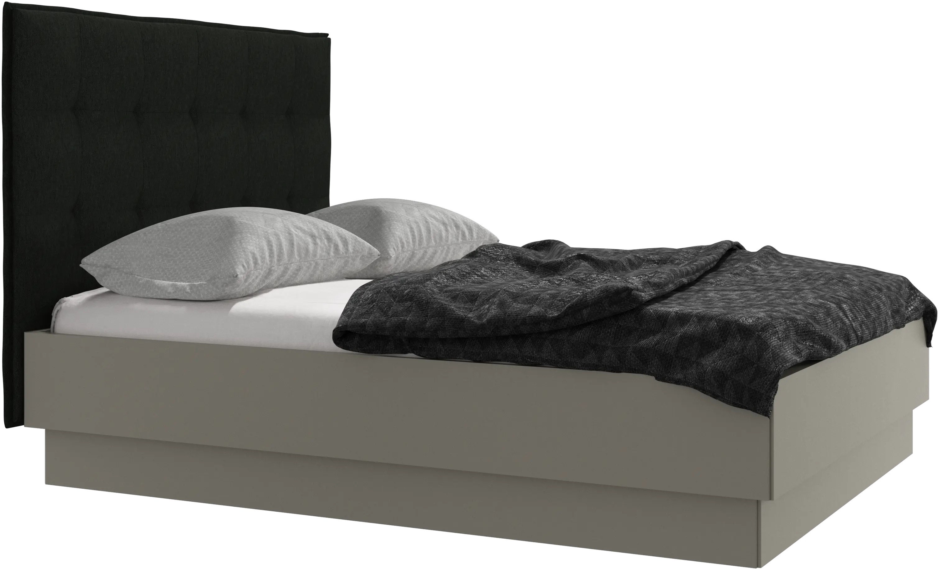 Lugano storage bed with lift-up frame and slats, excl. mattress