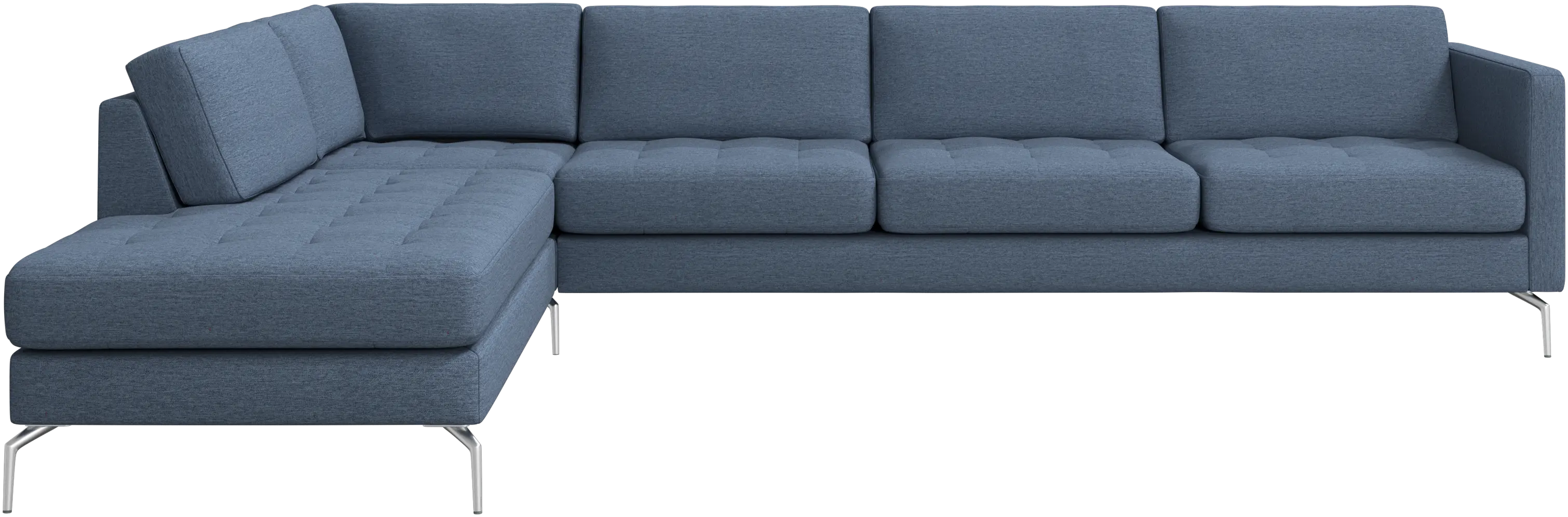 Osaka corner sofa with lounging unit, tufted seat