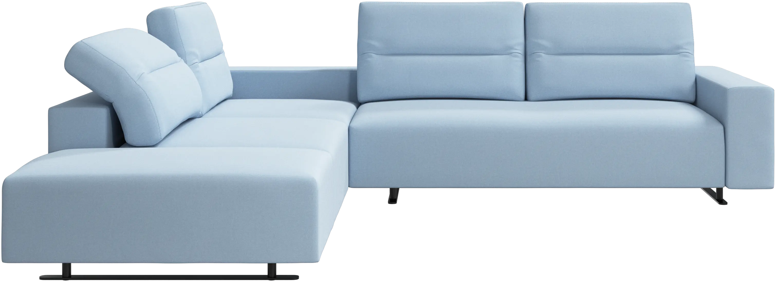 Canapé d'angle Hampton avec dossier ajustable et espace de rangement côté droit