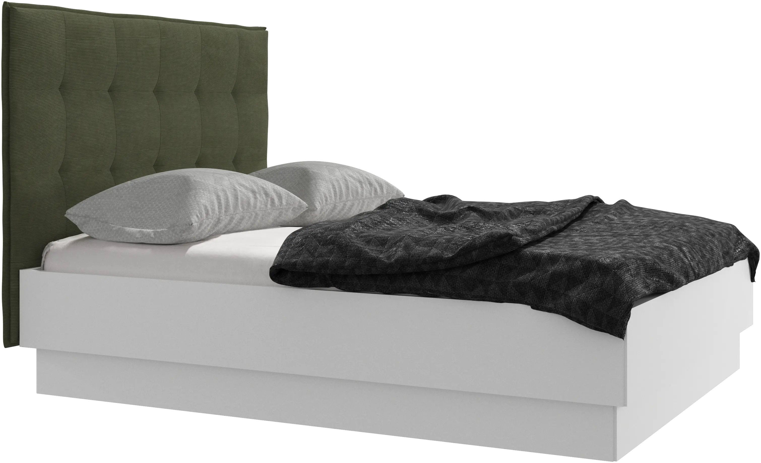 Lugano storage bed with lift-up frame and slats, excl. mattress