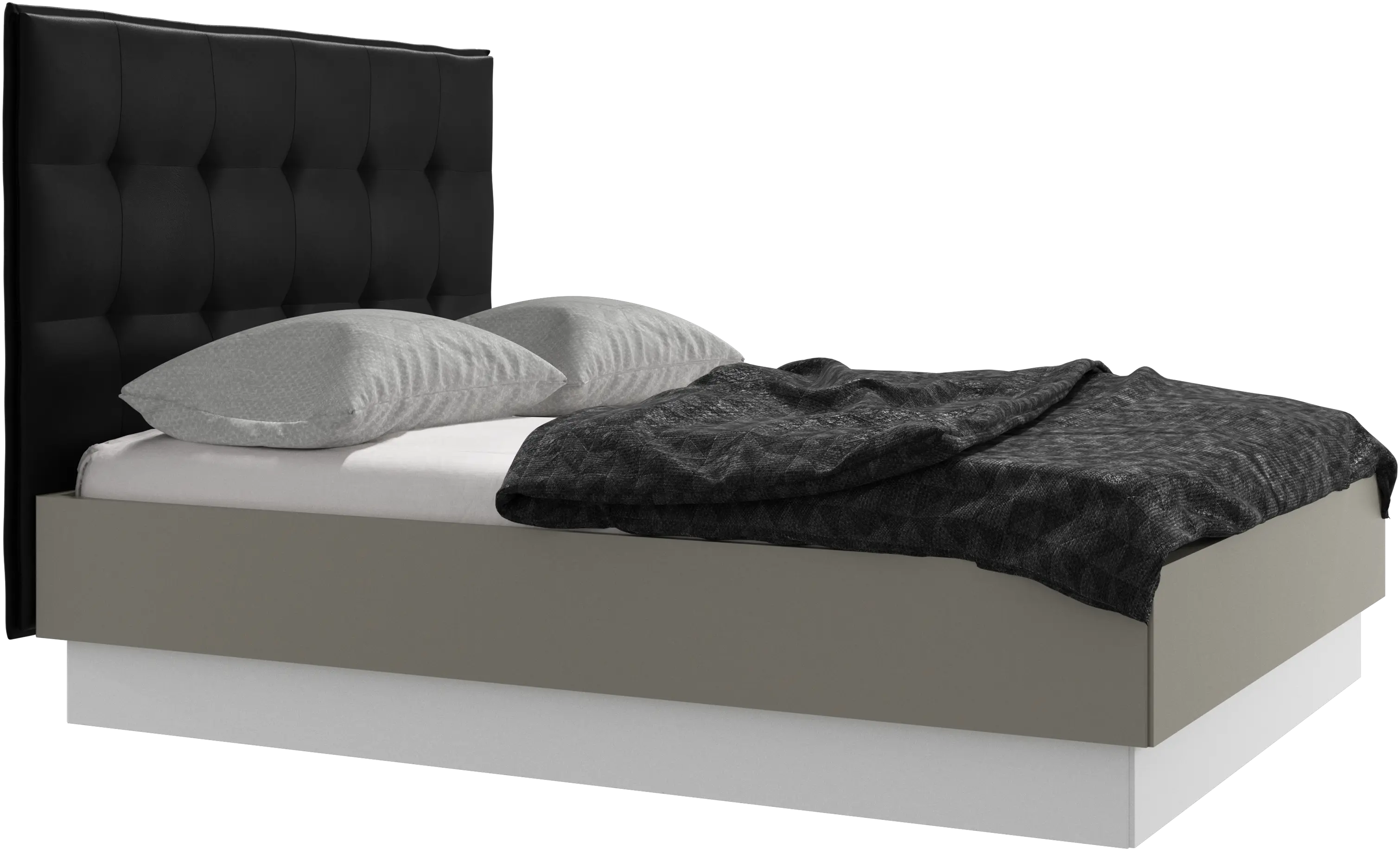 Lugano storage bed with lift-up frame and slats, excl. mattress