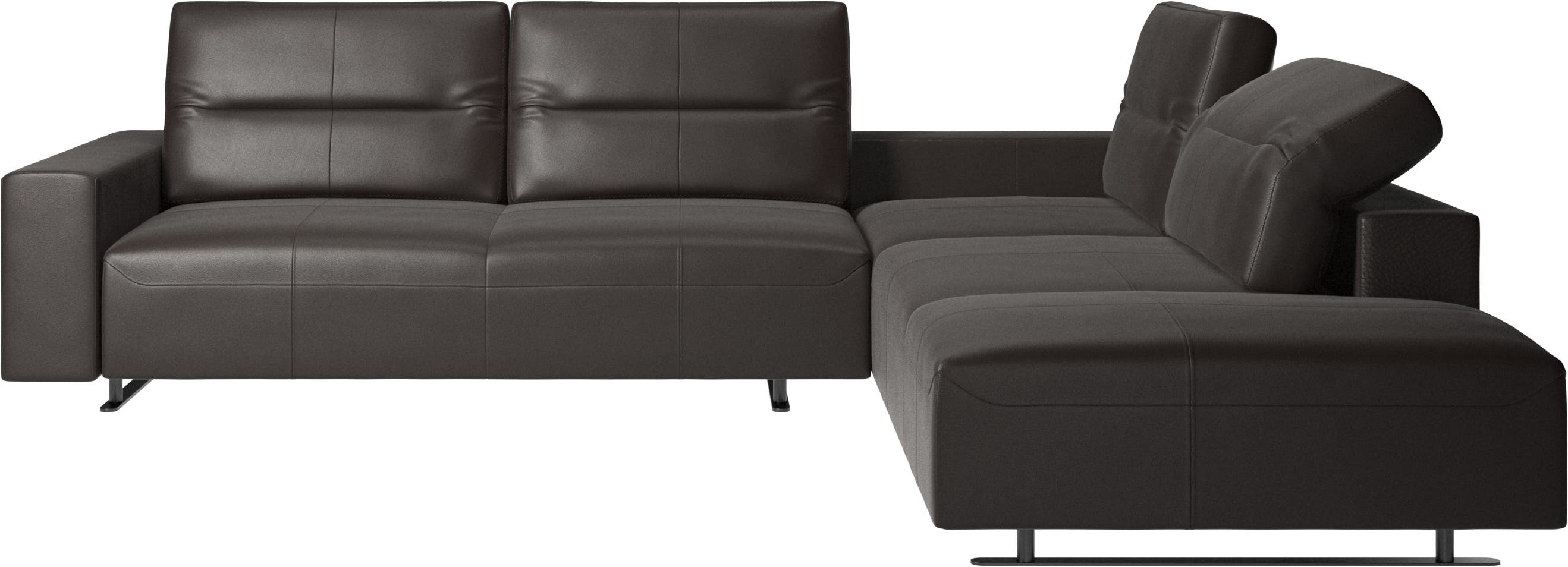 Hampton corner sofa with adjustable back and lounging unit