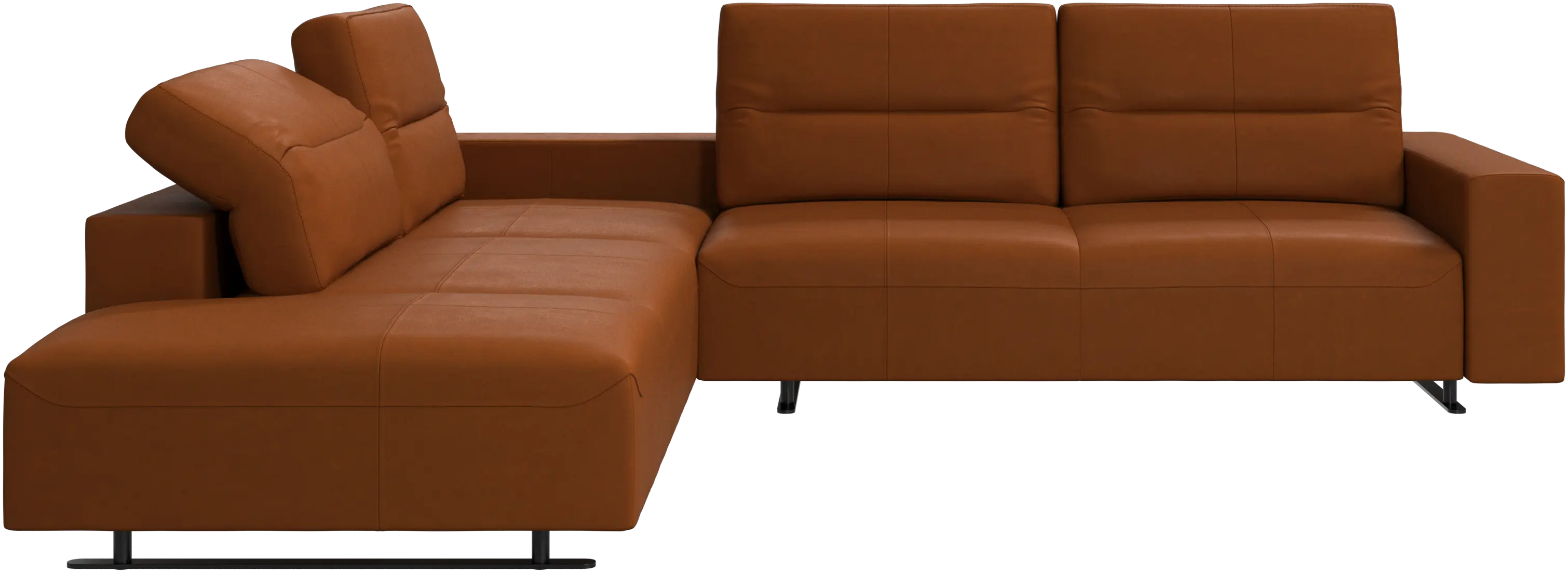 Hampton corner sofa with adjustable back and lounging unit