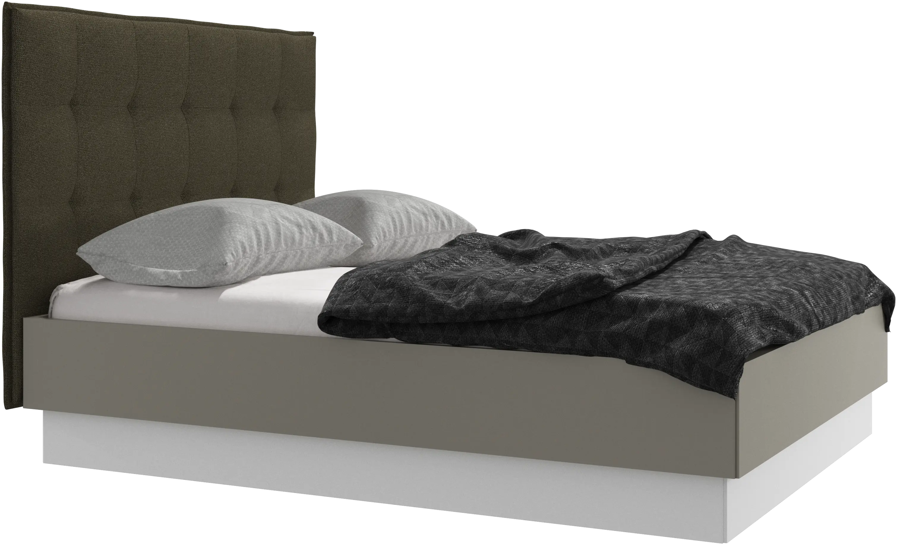 Lugano storage bed with lift-up frame and slats, excl. mattress