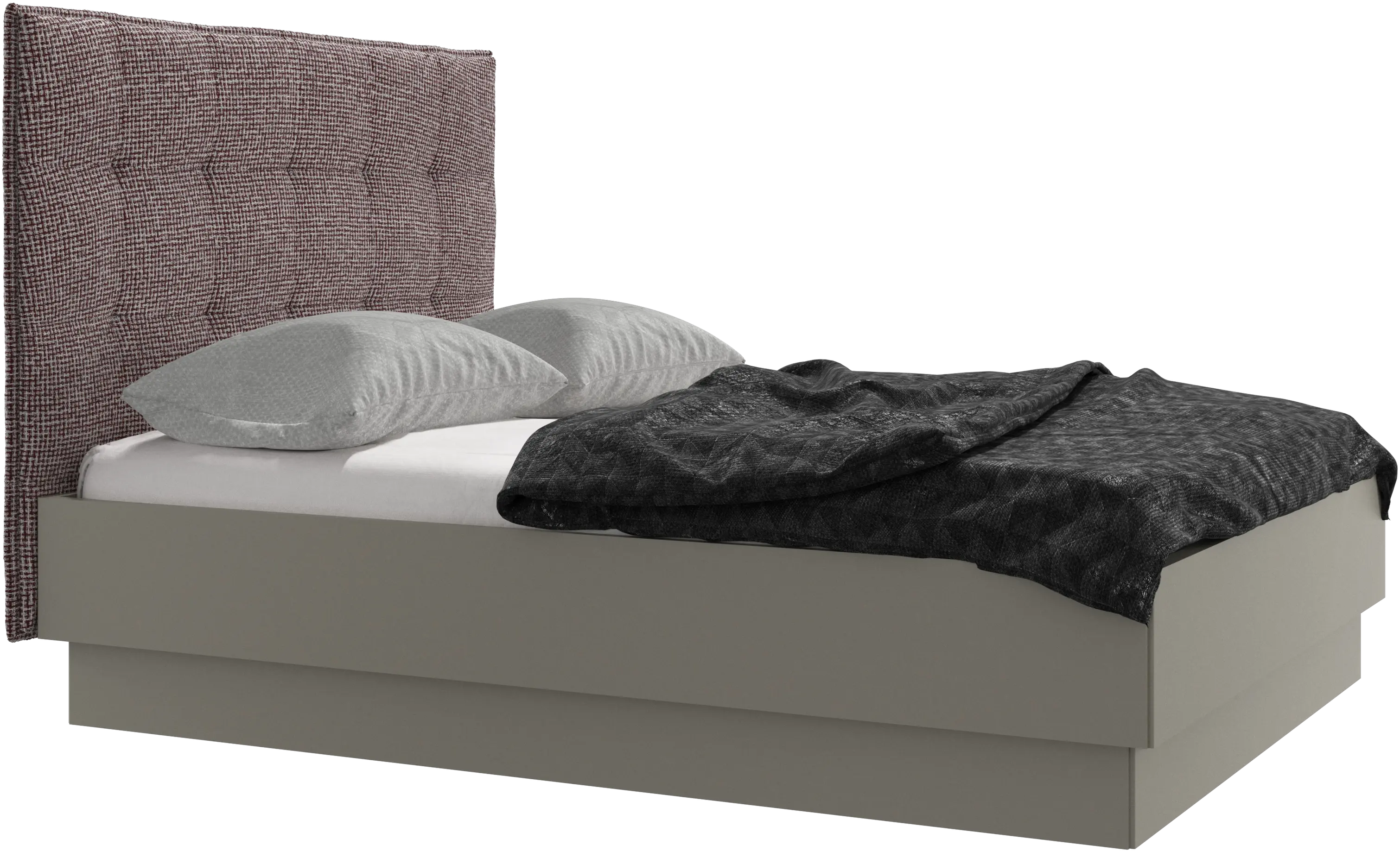 Lugano storage bed with lift-up frame and slats, excl. mattress