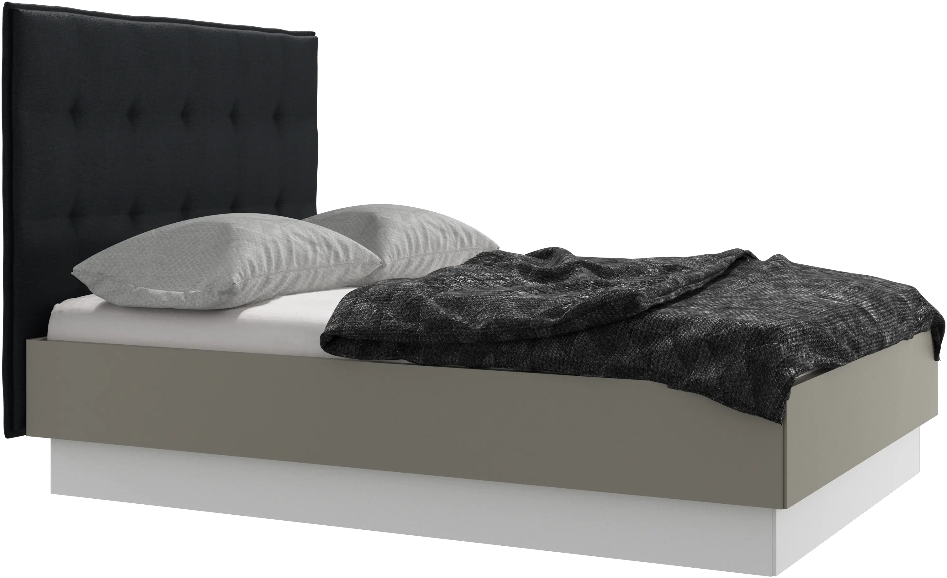 Cama con canapé Lugano, estructura elevable y tablado, no incluye colchón