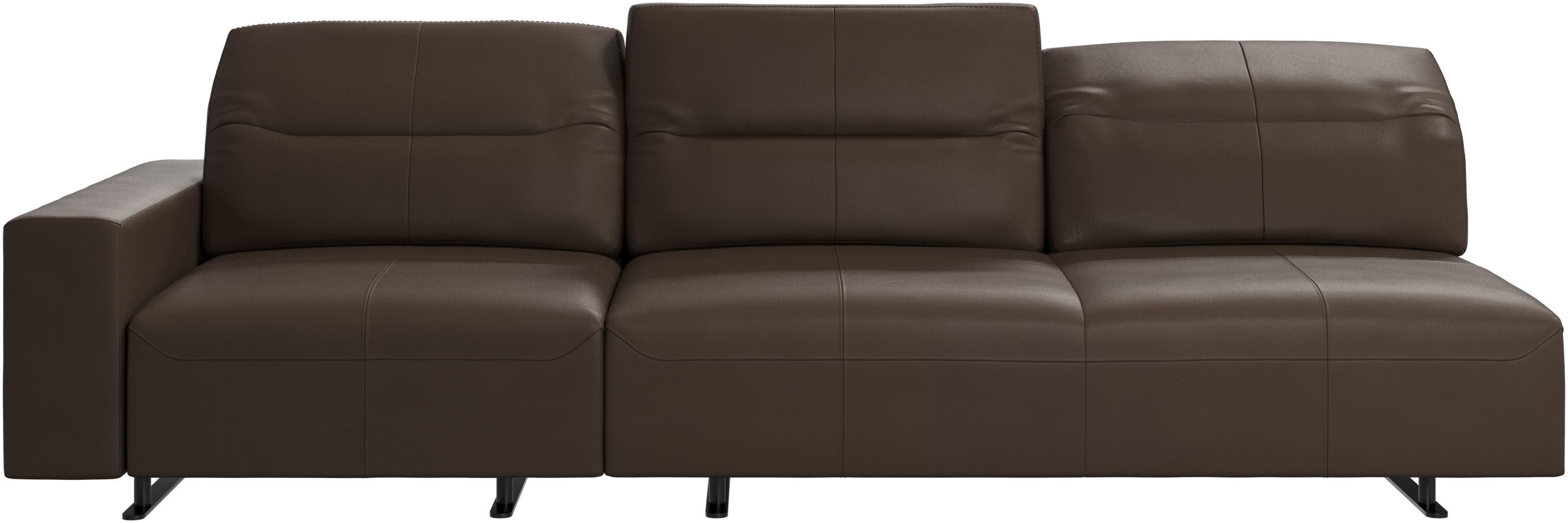 Hampton sofa med justerbar ryg og opbevaring i venstre side