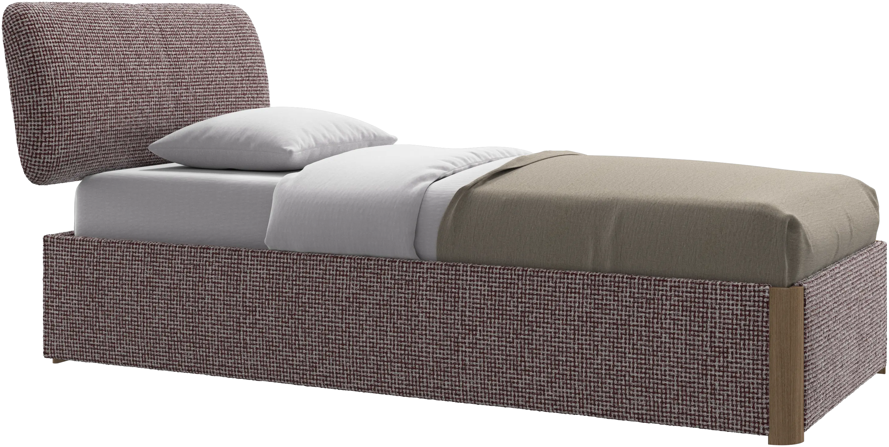 Element cama, cabecero montado en la cama, con láminas y solución de almacenamiento, excl. colchón