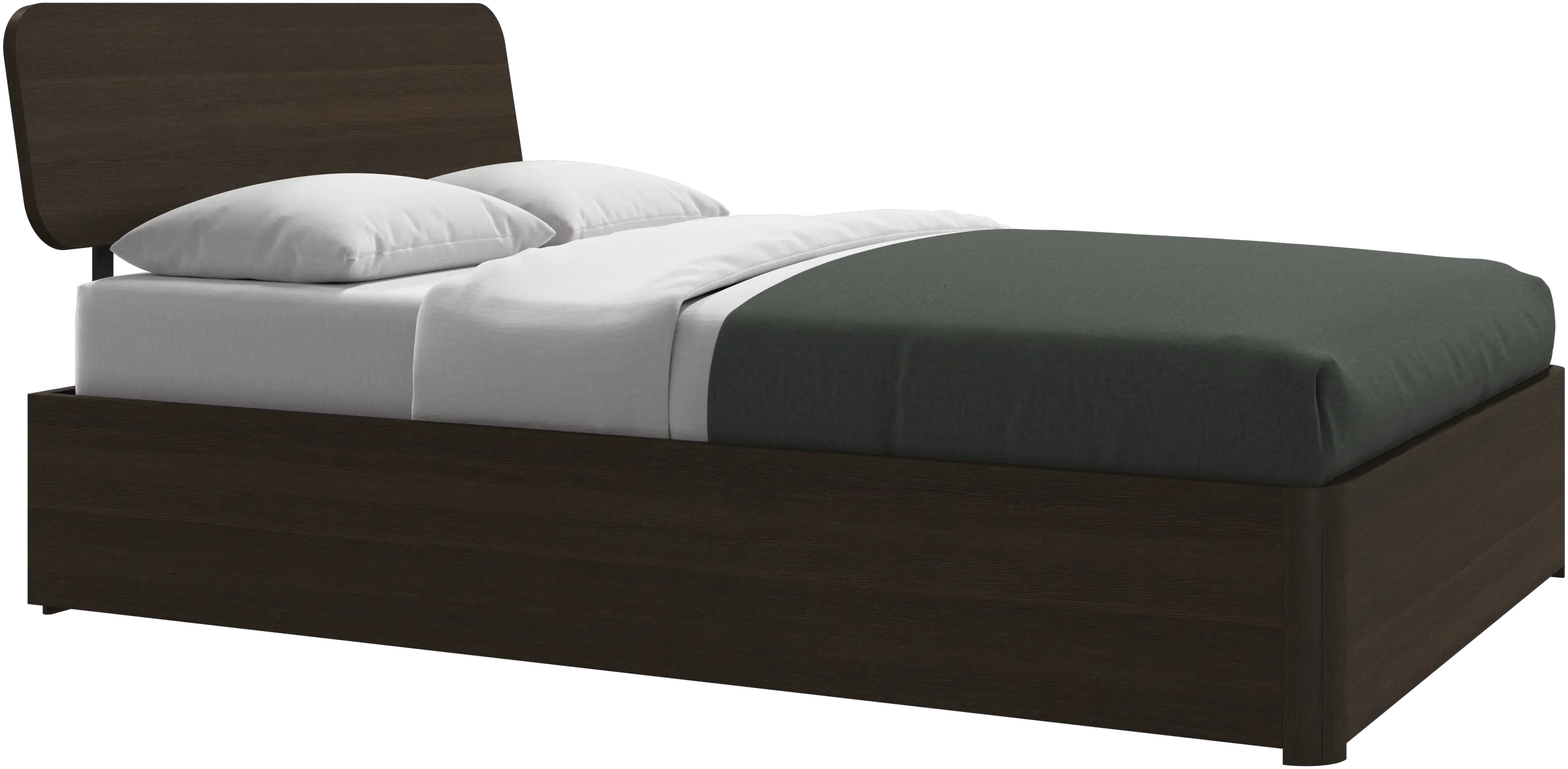 Element bed, bed-mounted headboard, with slats, excl. mattress