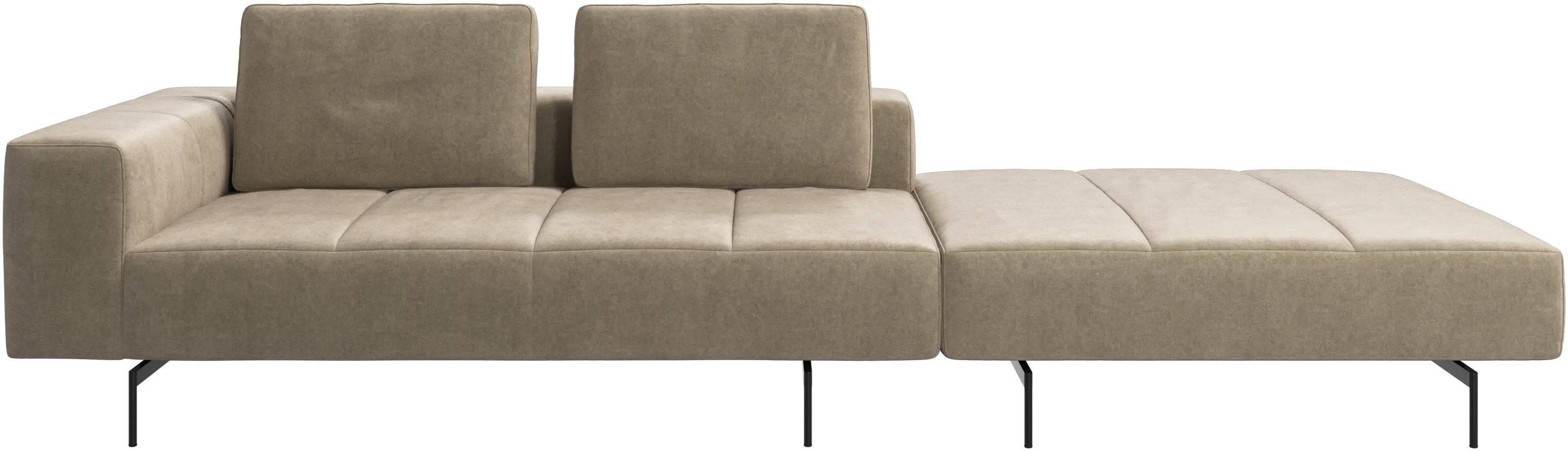 Amsterdam sofa with footstool on right side